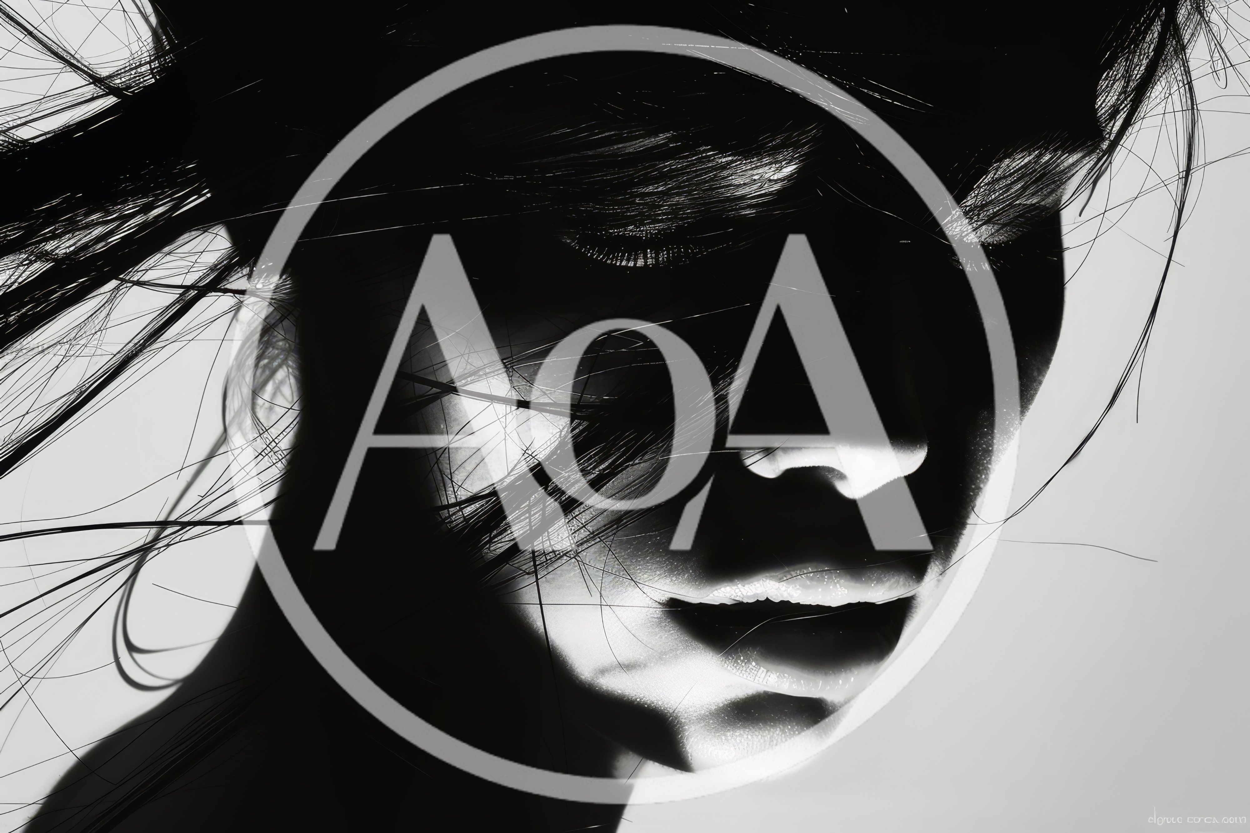 Dramatic Close Up Portrait Of A Woman In Shadow