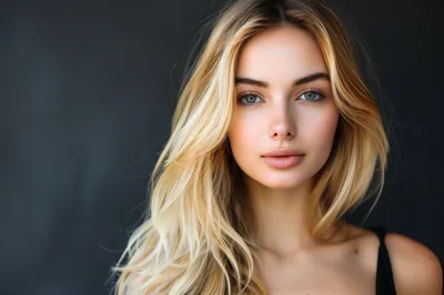 Portrait Of A Beautiful Young Blonde Woman