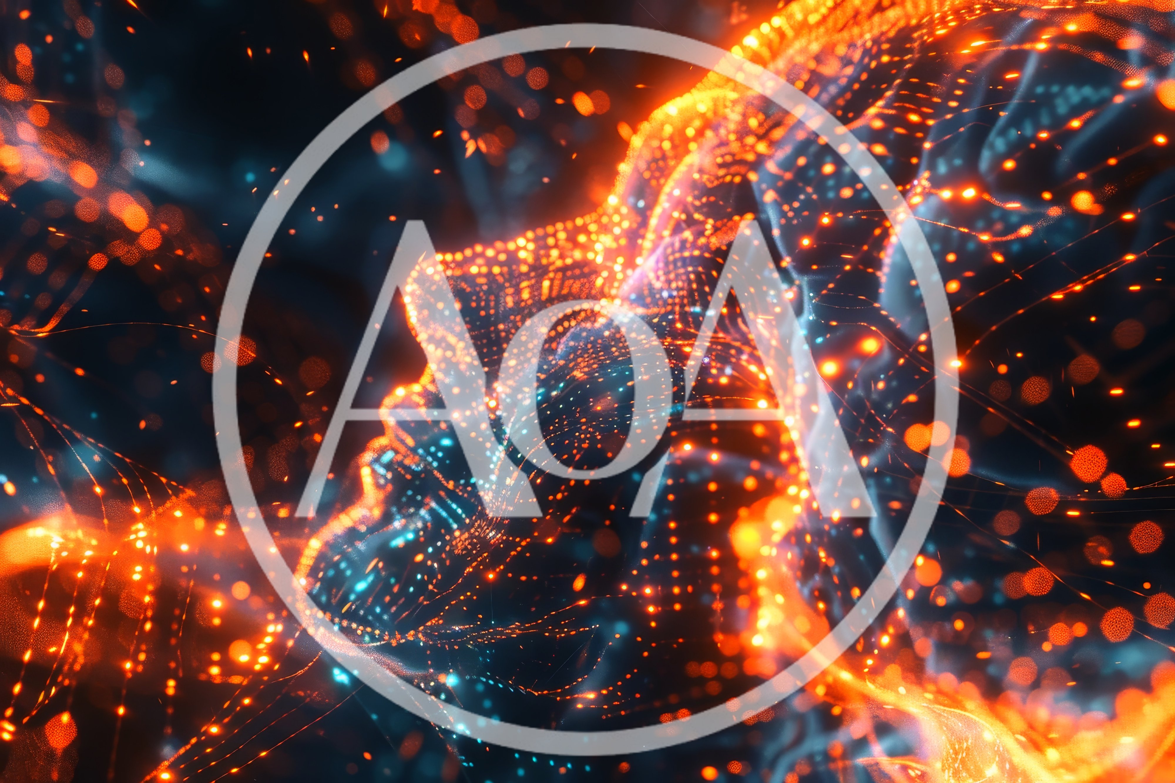 Abstract Digital Human Profile With Glowing Particle Network
