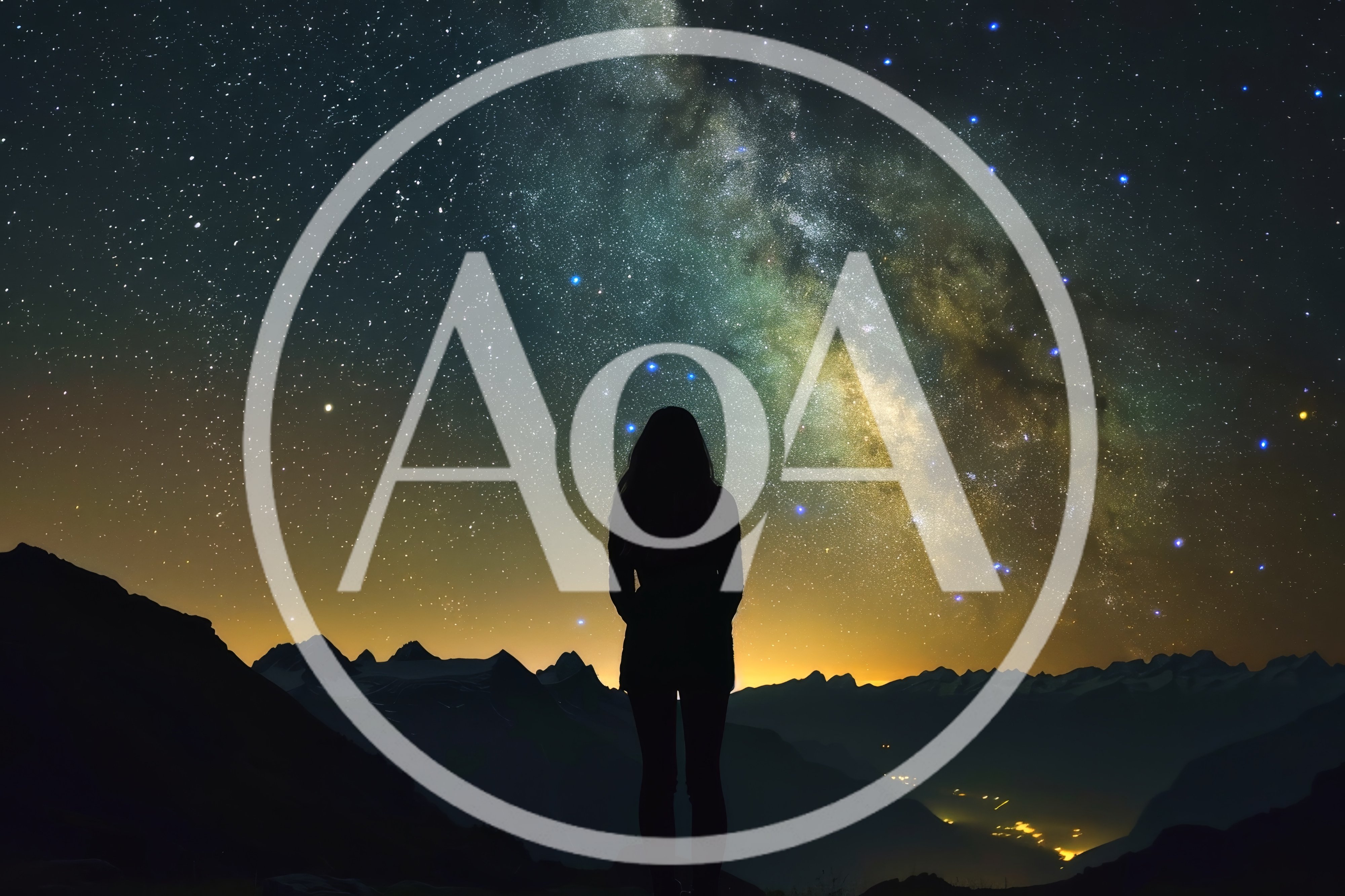 Silhouette Of A Woman Watching The Milky Way Galaxy