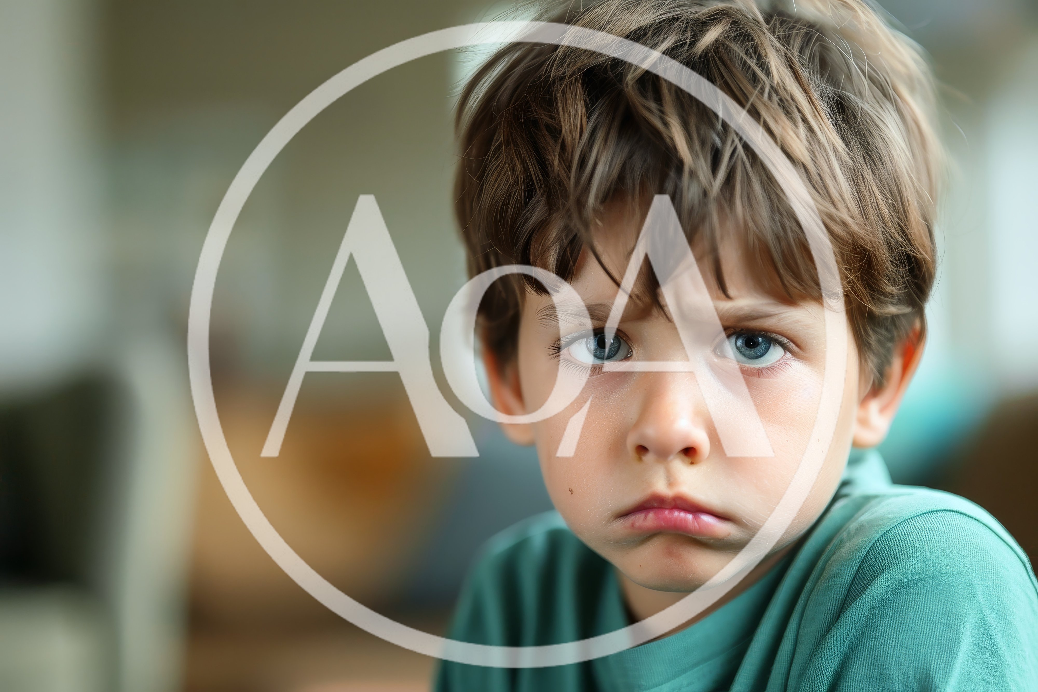 Portrait Of A Sad Young Boy