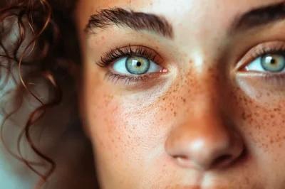 Extreme Close Up Of A Woman With Green Eyes