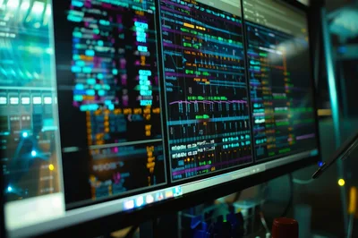 Digital Data Analysis On Multiple Computer Monitors