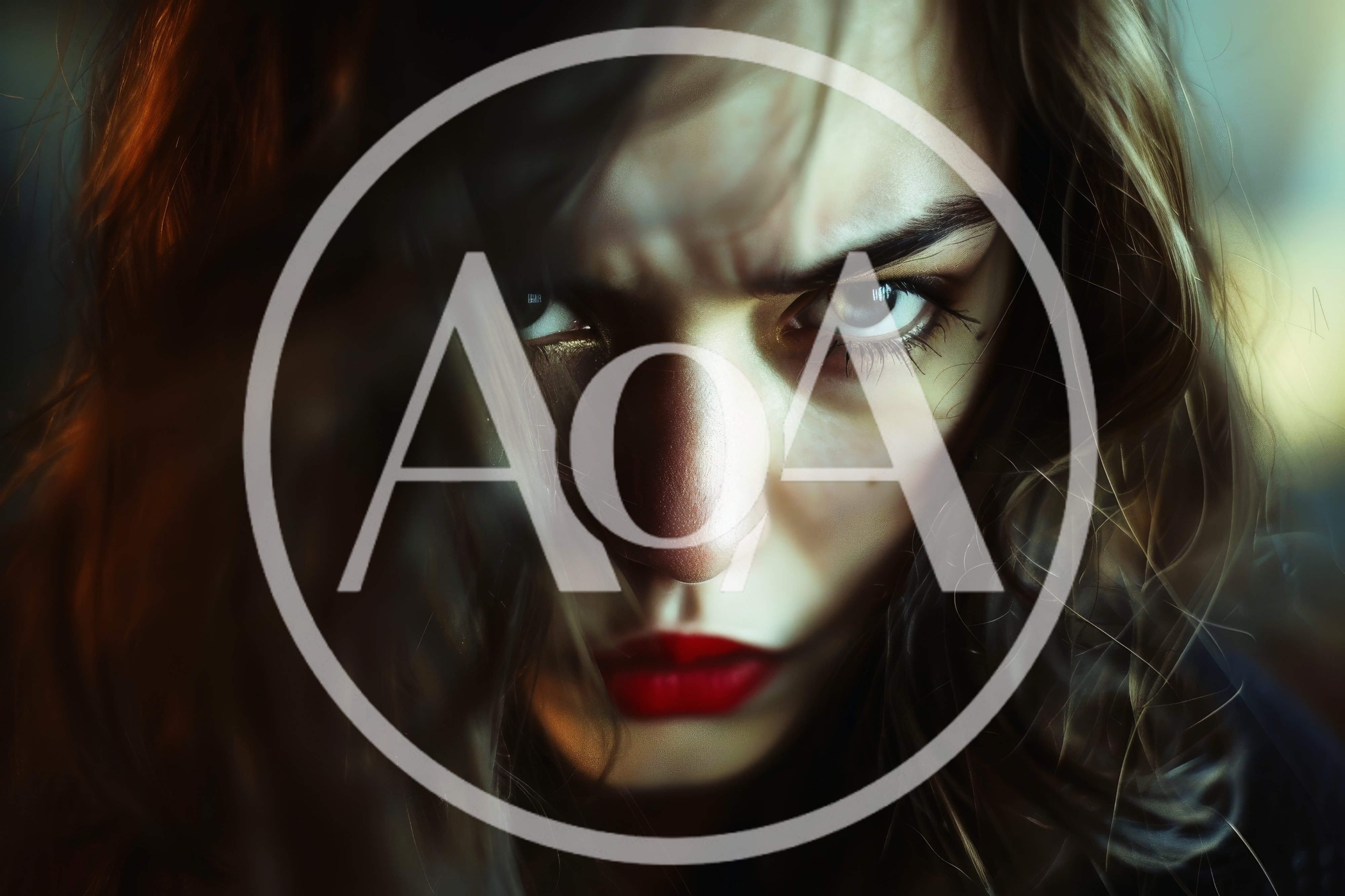 Close Up Portrait Of A Woman With Intense Gaze