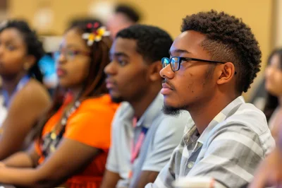 Diverse Students Attending An Educational Seminar
