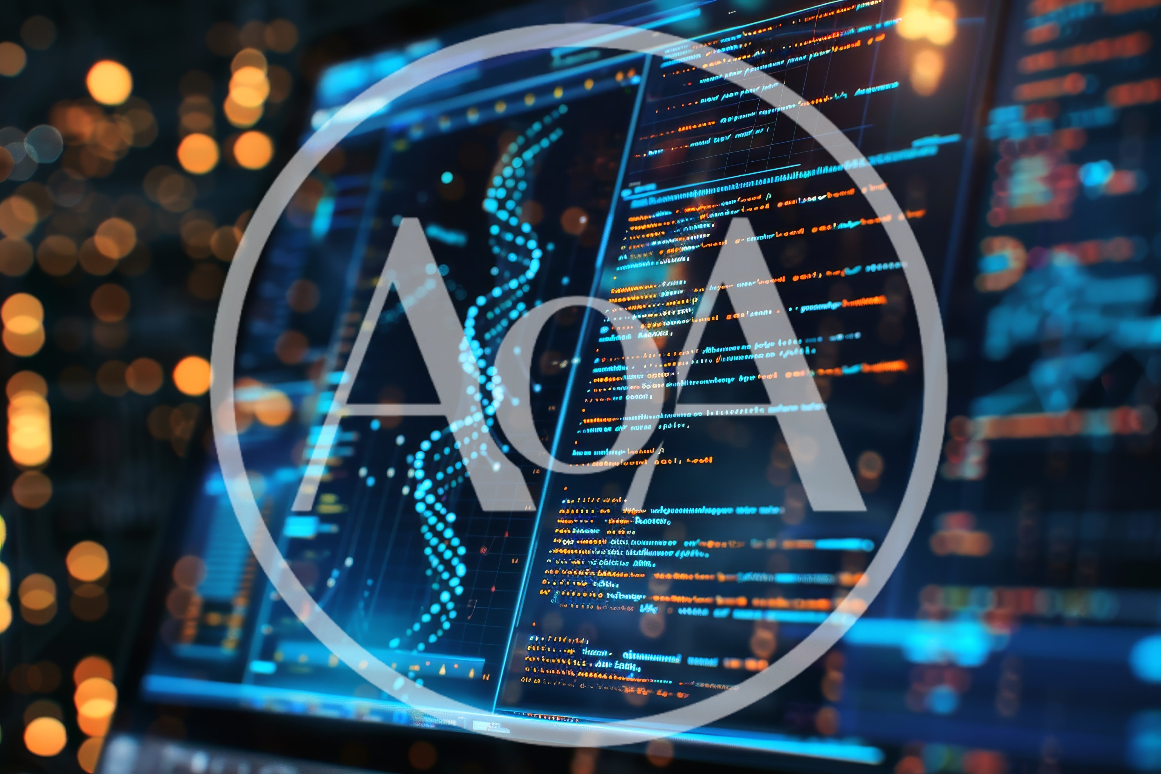 Digital Data Visualization On Computer Screen