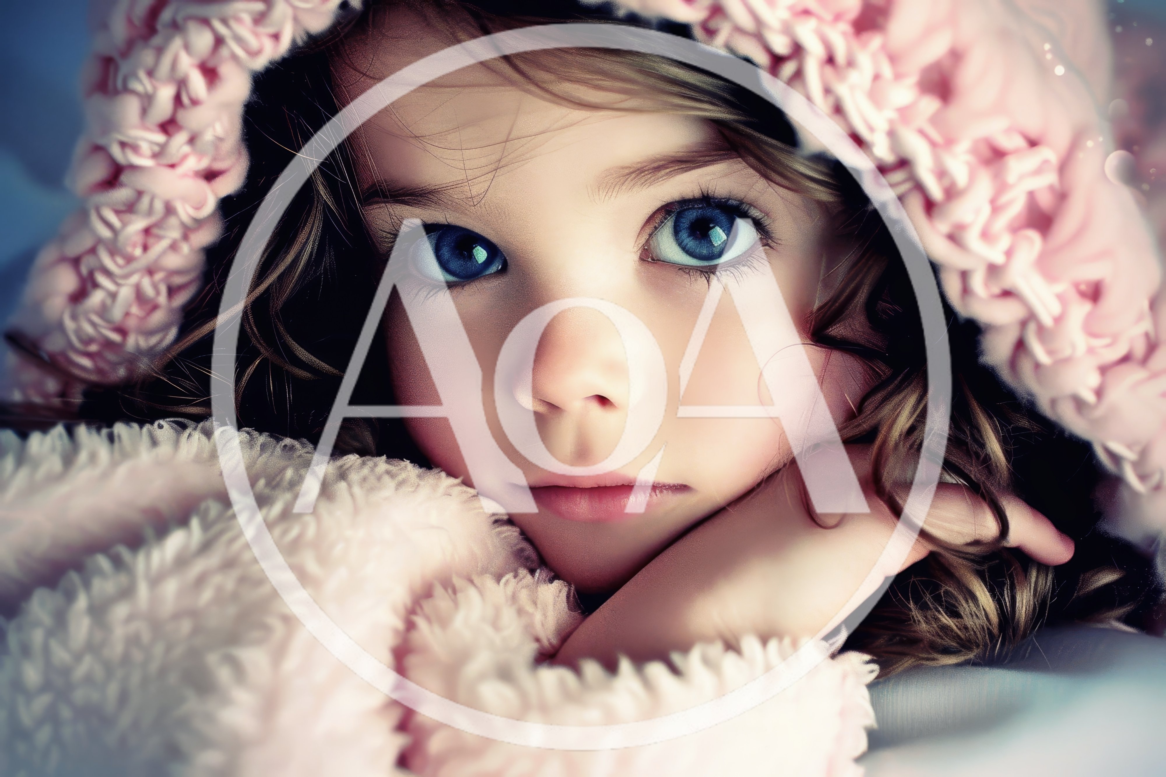 Portrait Of A Young Girl With Blue Eyes