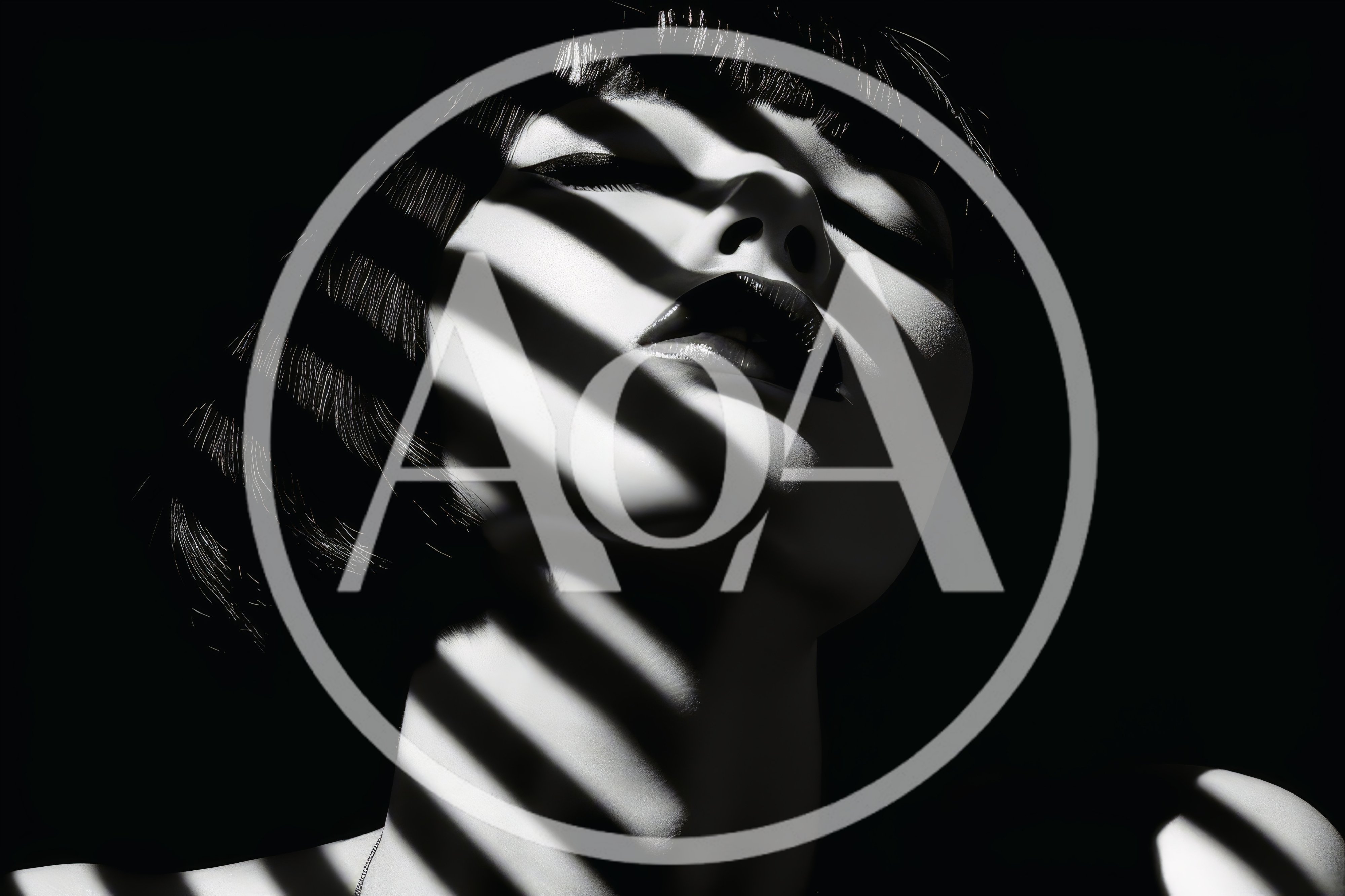 Portrait Of A Woman With Dramatic Shadow Blinds