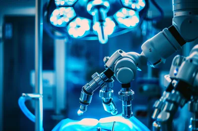 Robotic Surgical Arm Performing Medical Procedure