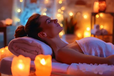 Woman Relaxing During A Spa Treatment
