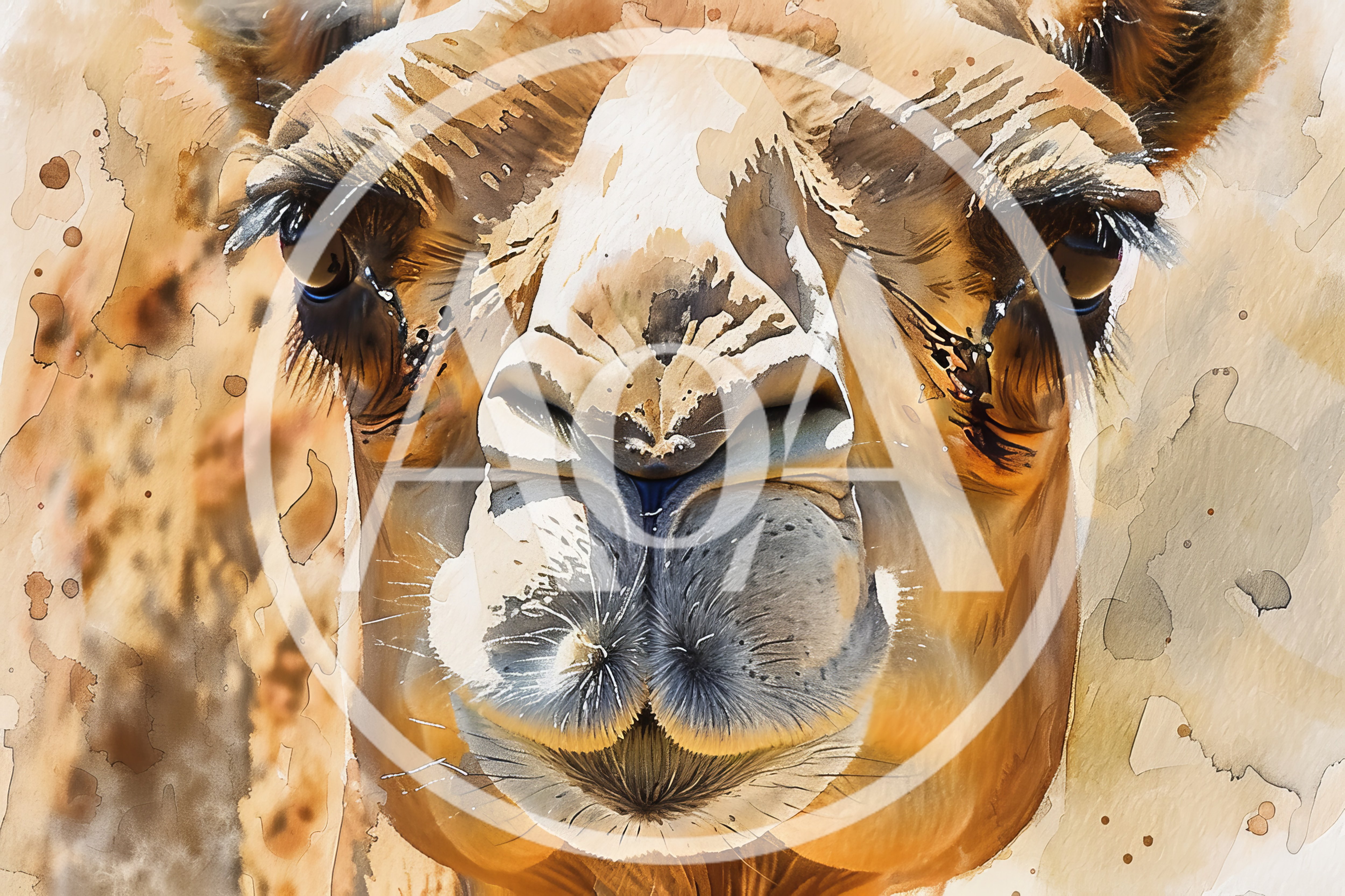 Close Up Portrait Of A Camel Face