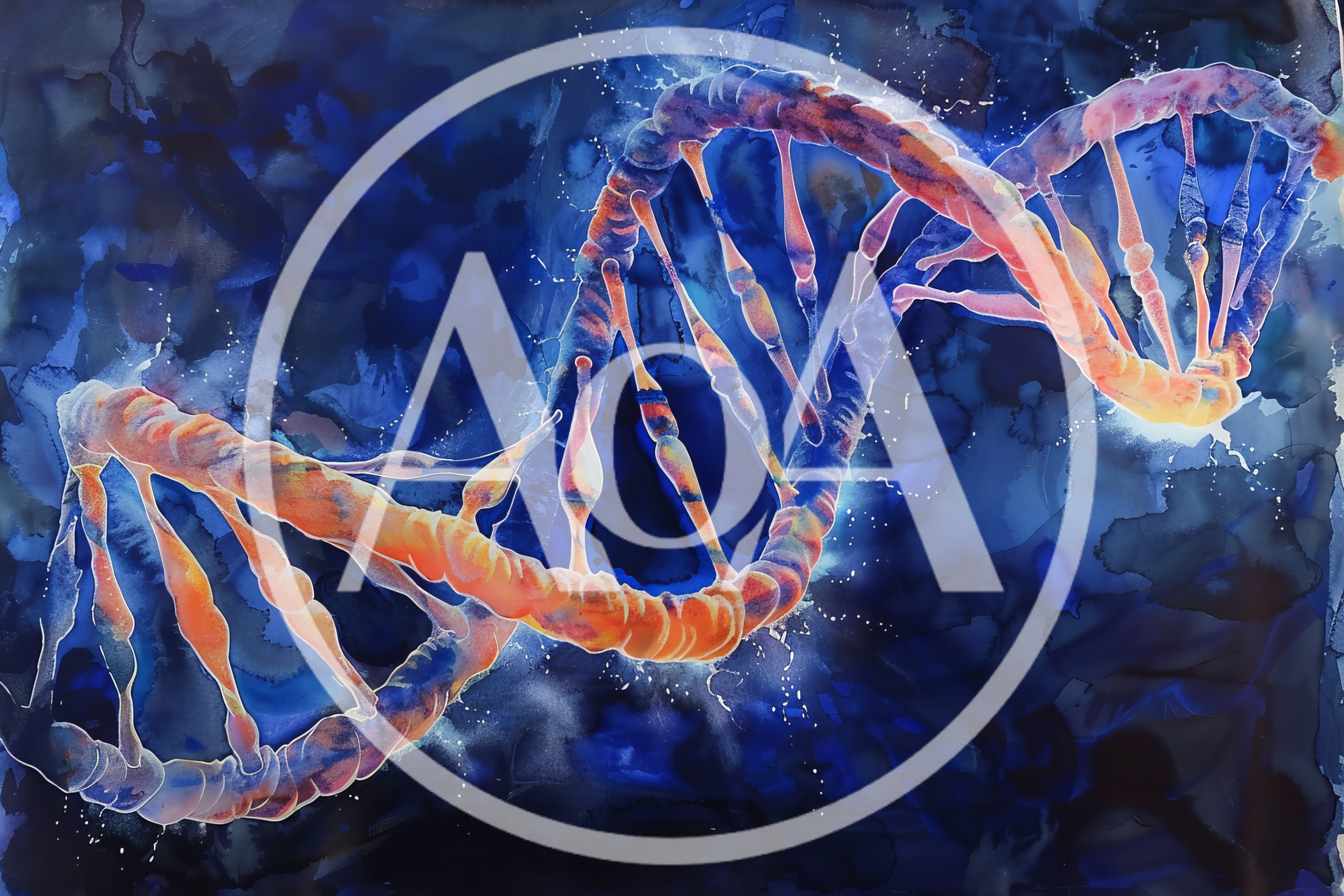 Abstract Artistic DNA Double Helix Structure
