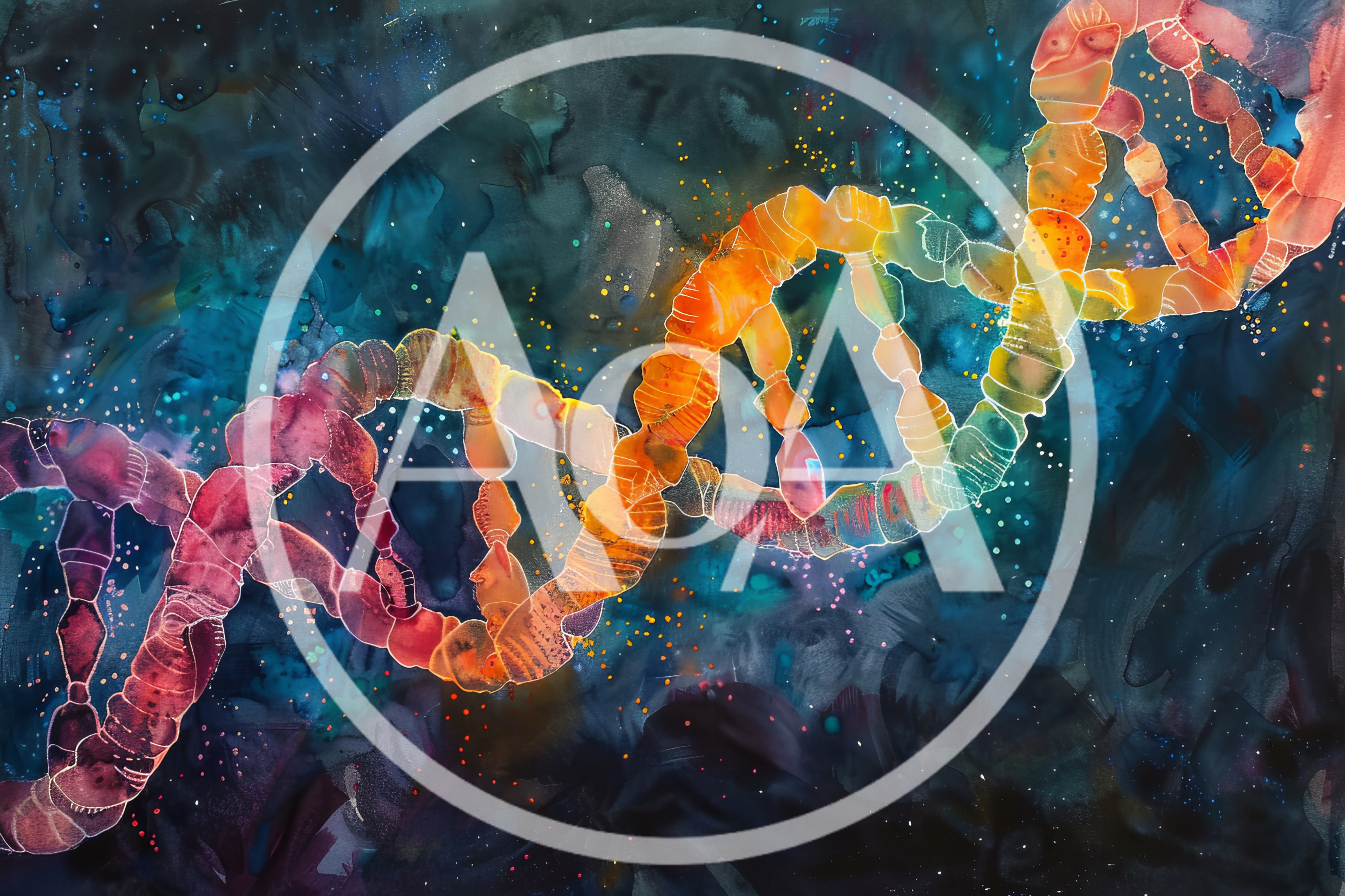 Abstract Artistic Representation Of A DNA Double Helix