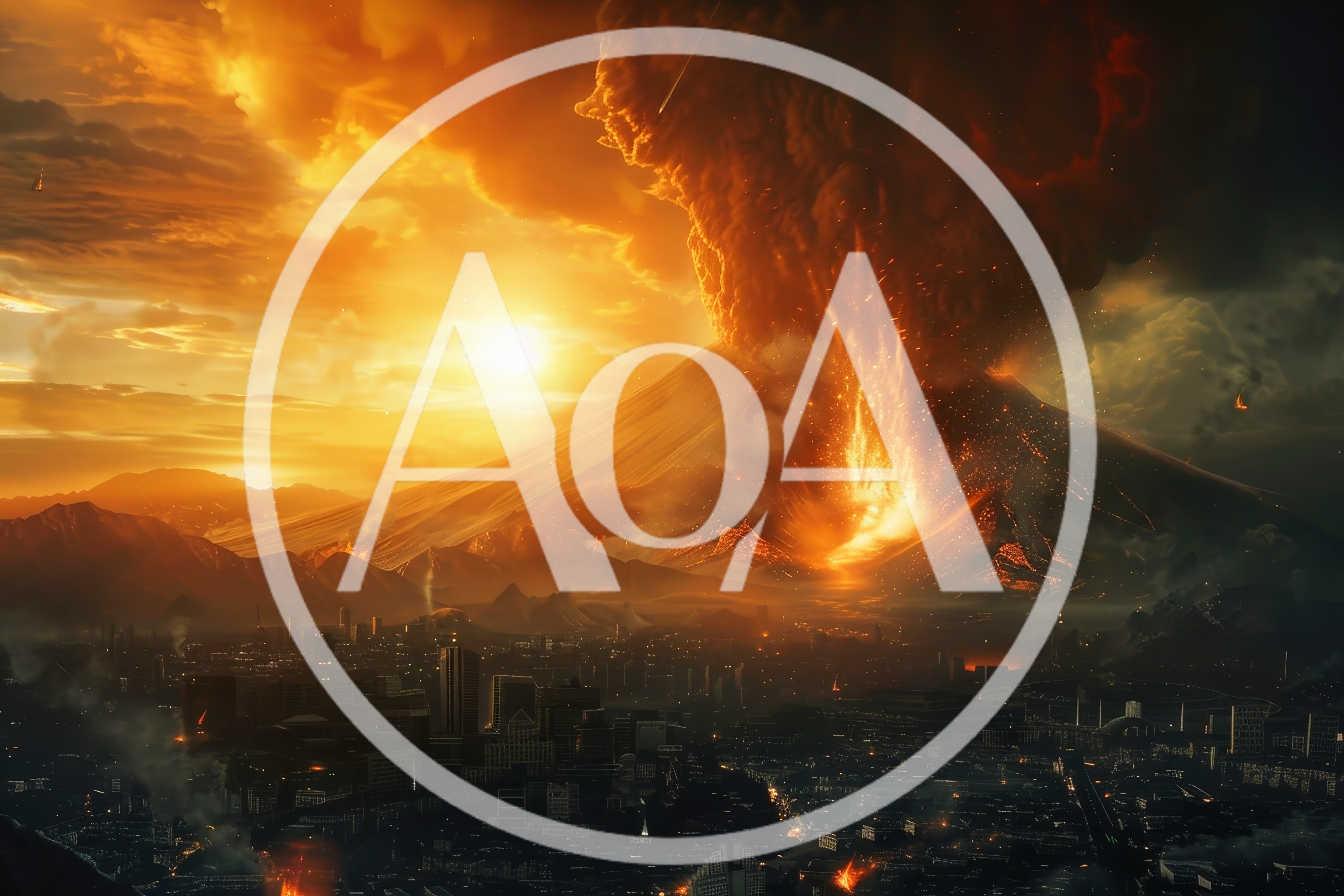 Catastrophic Volcanic Eruption Over A Modern City