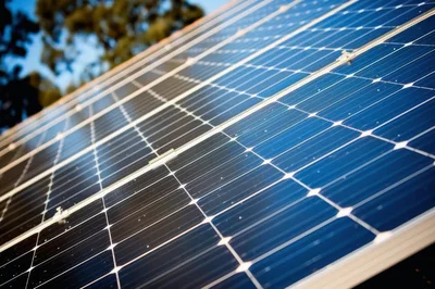 Close Up Of Solar Panel Photovoltaic Cells