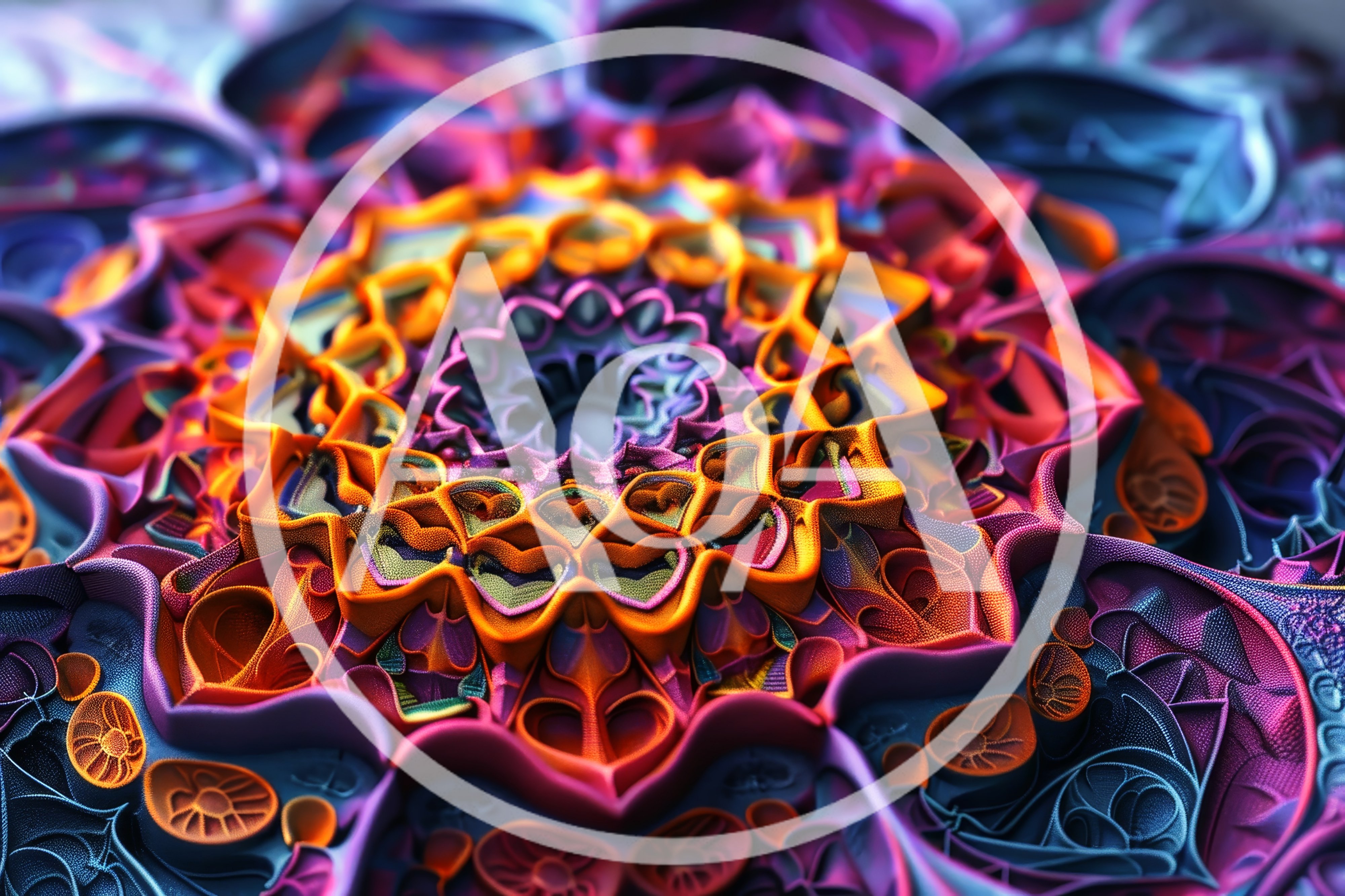 Intricate 3D Fractal Mandala Pattern With Vibrant Colors