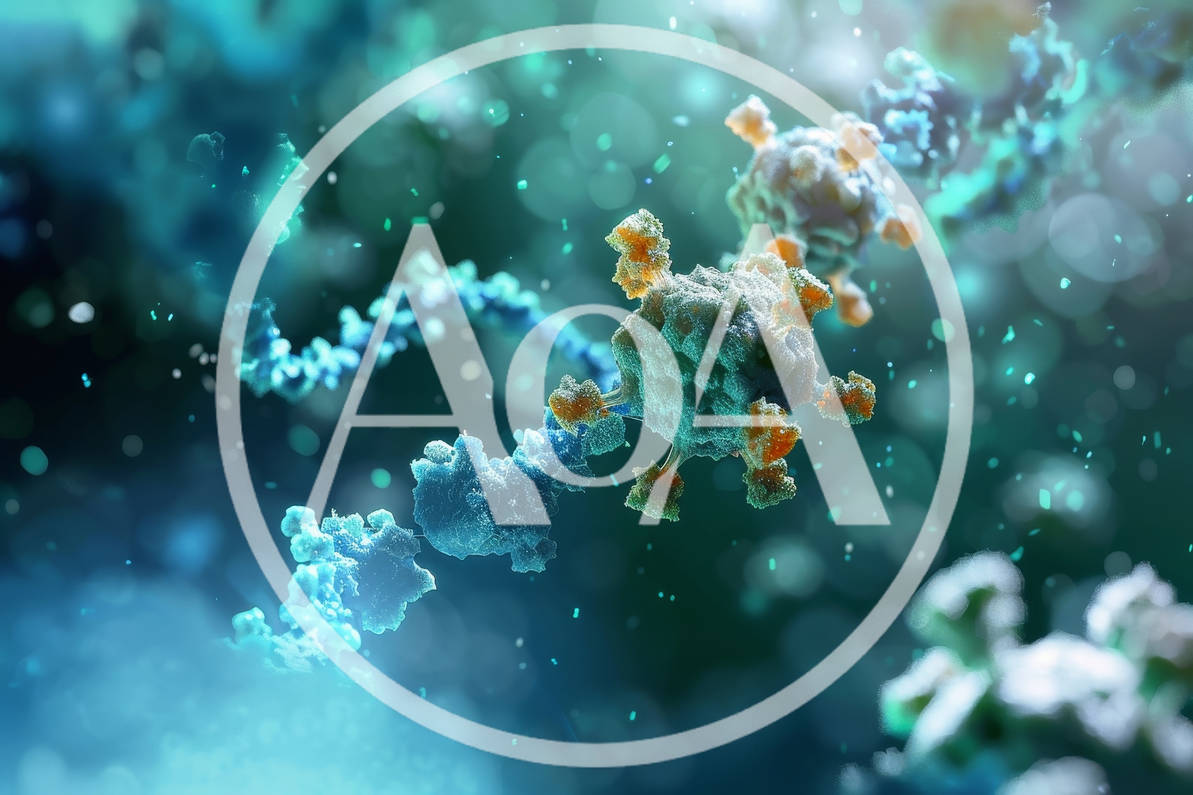 Microscopic View Of Viral Particles And Genetic Material
