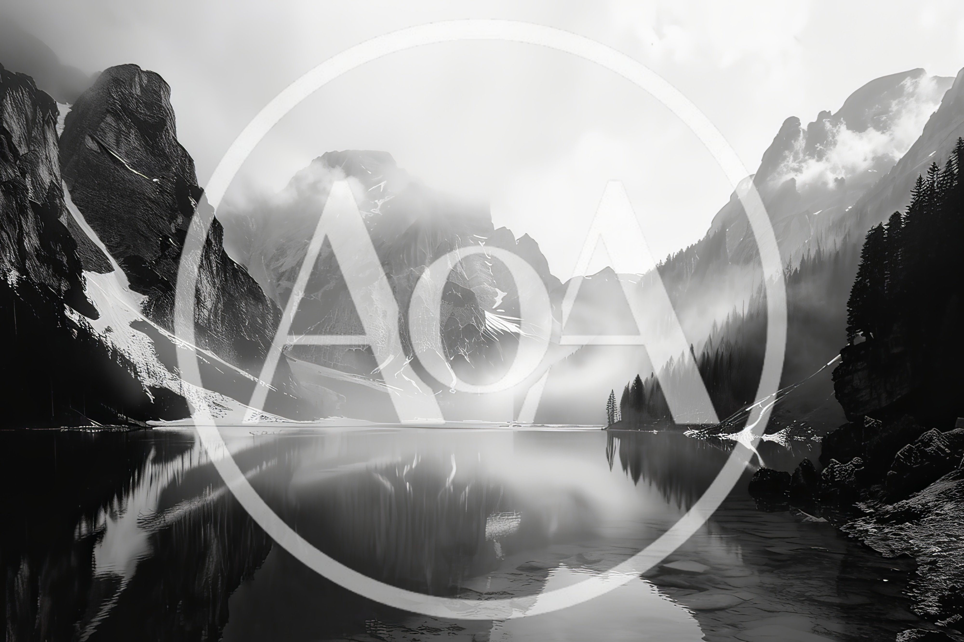 Black and White Landscape of Moraine Lake