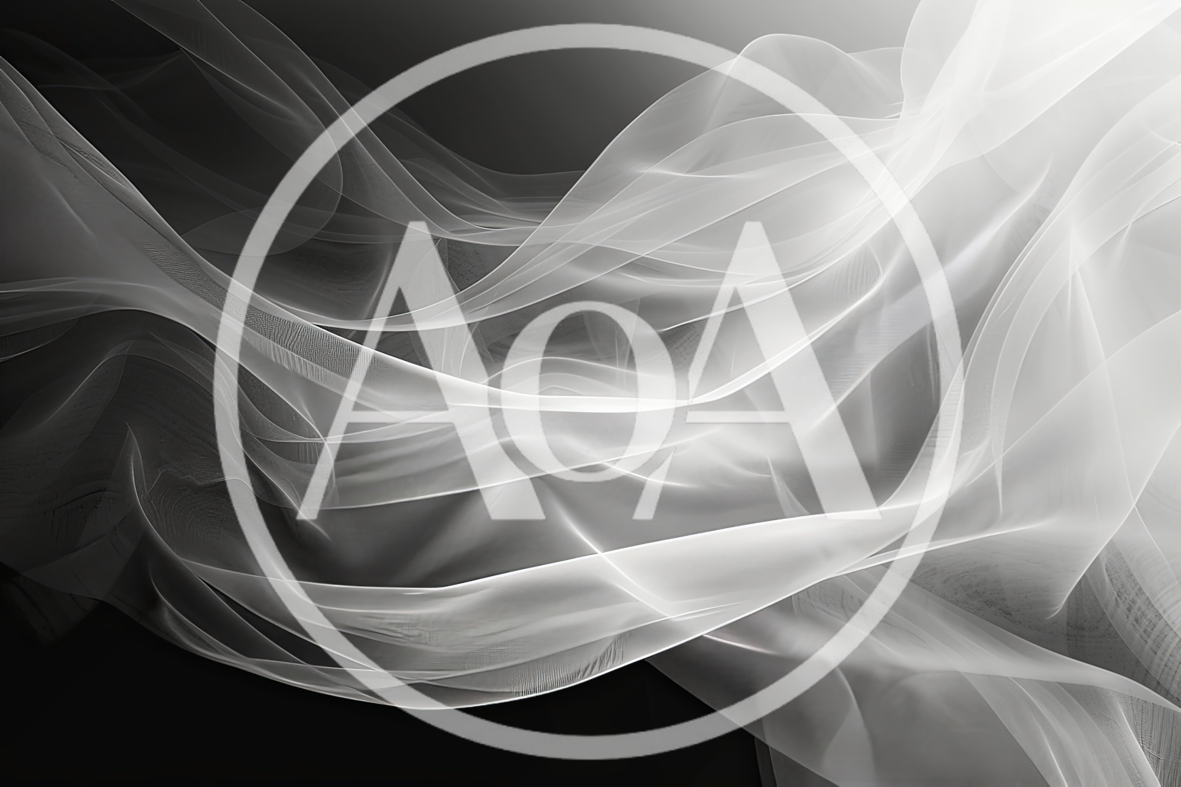 Abstract Flowing White Fabric Waves