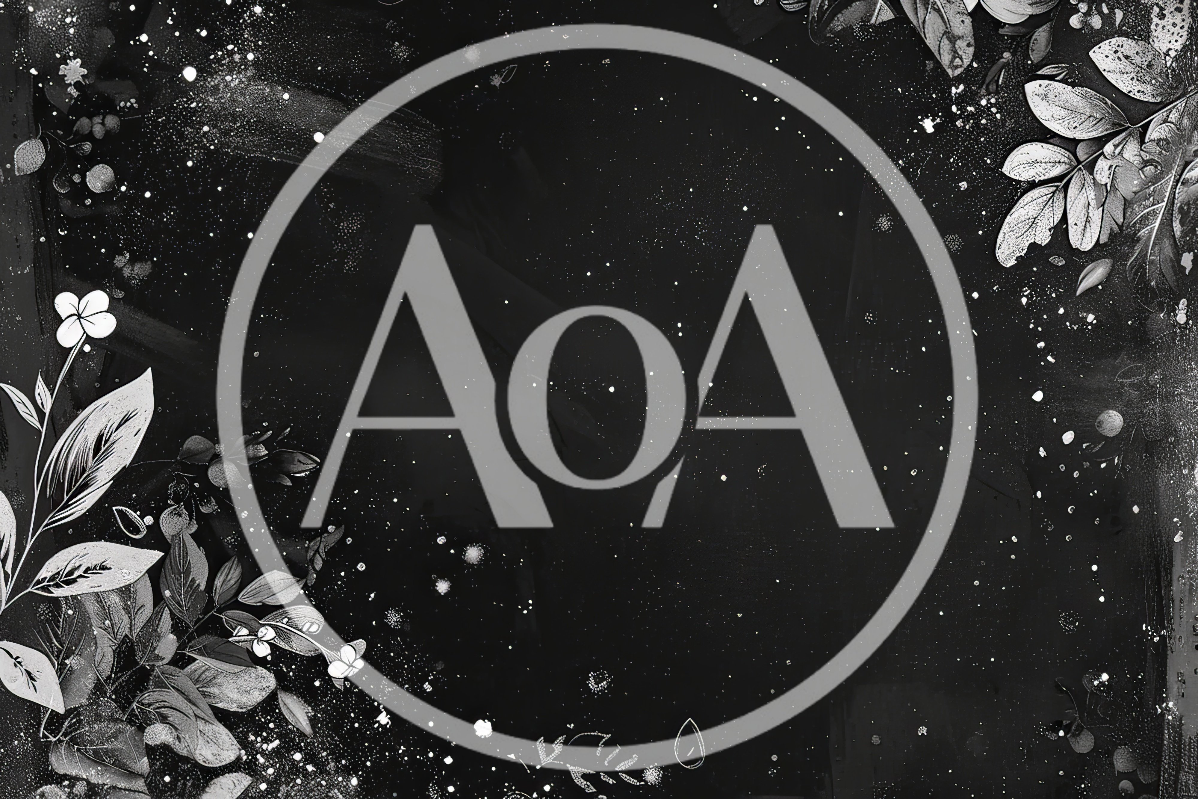 Black And White Floral Botanical Frame Background