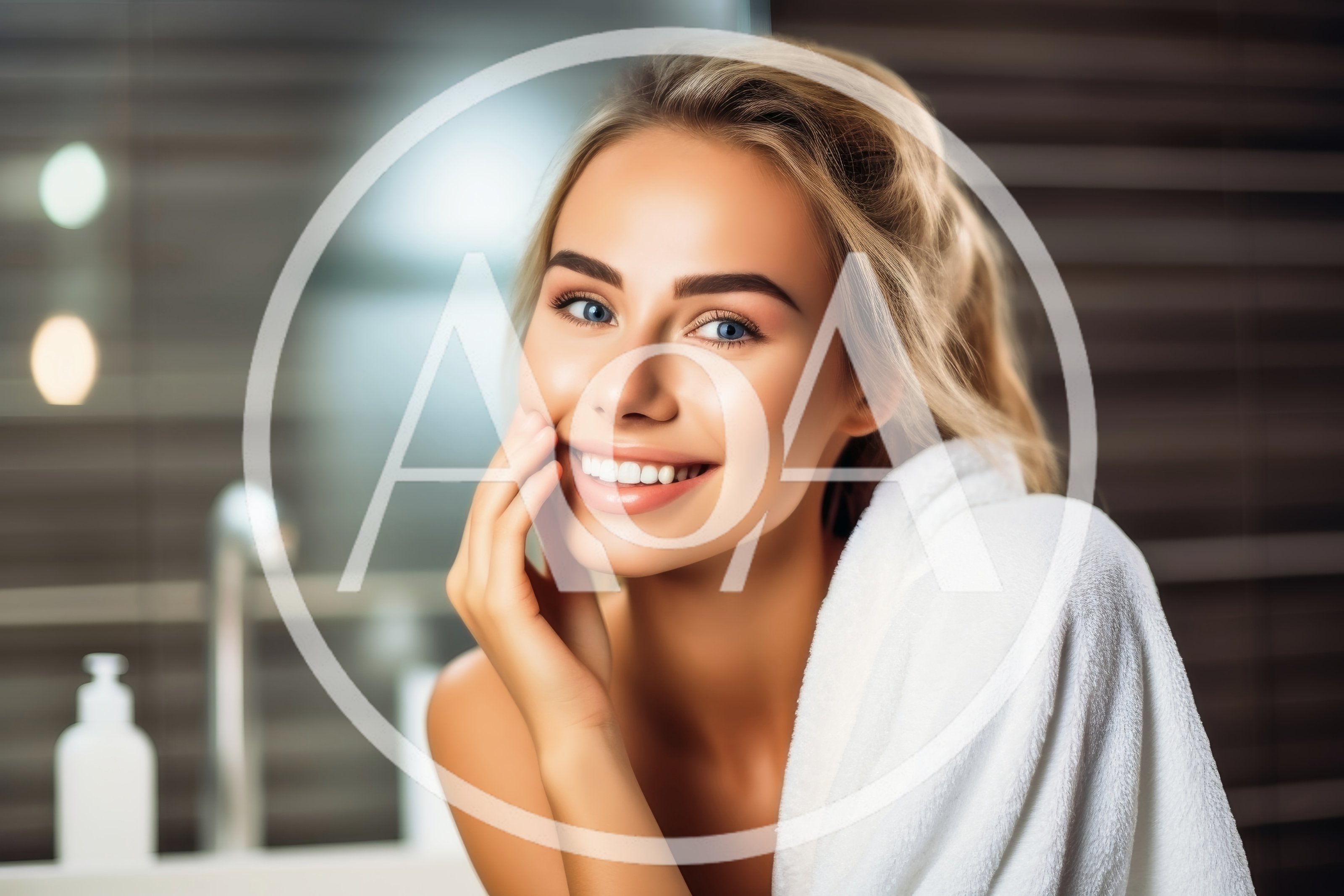 Beautiful Woman Smiling After Skincare Routine