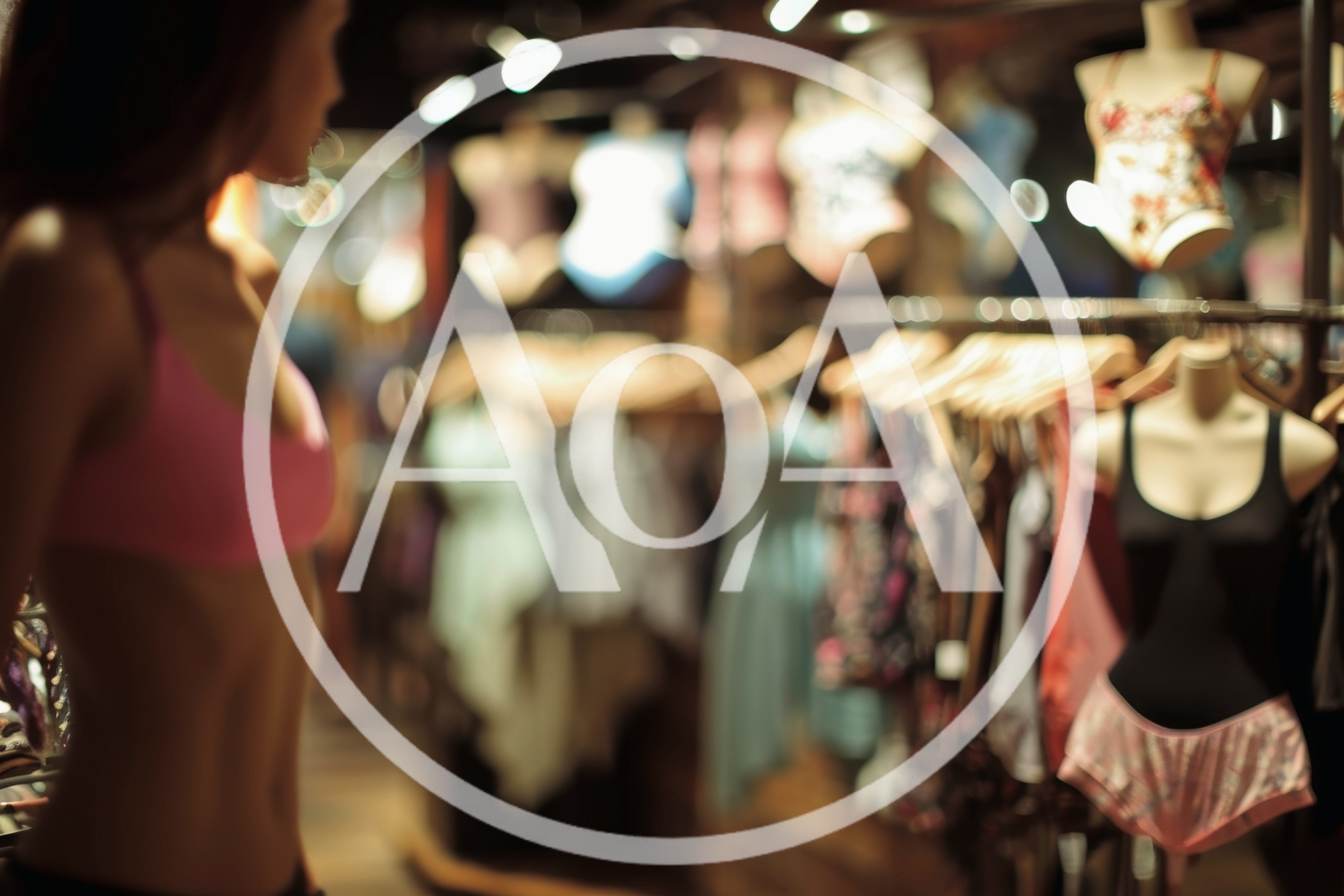 Woman Shopping For Lingerie In A Boutique