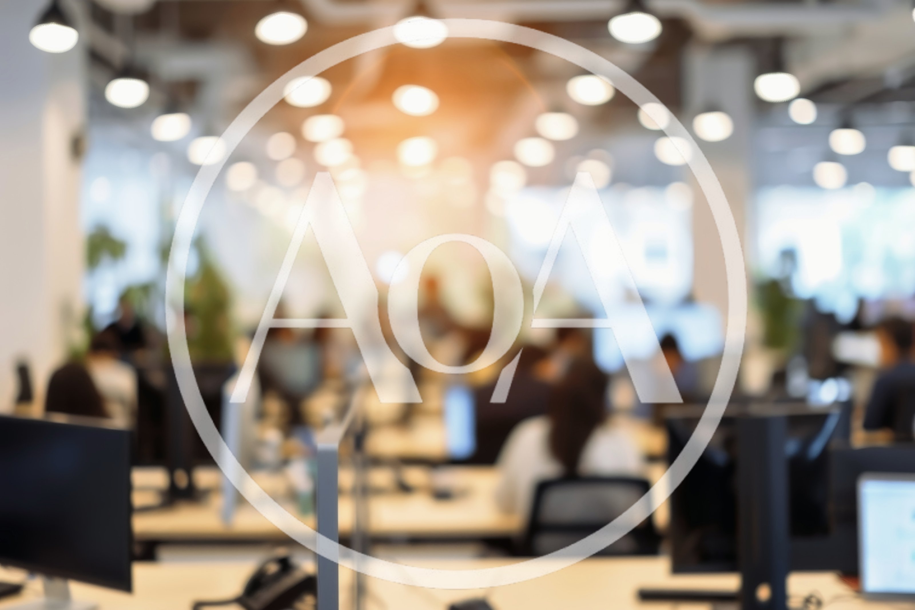 Blurred View of a Busy Modern Open Office