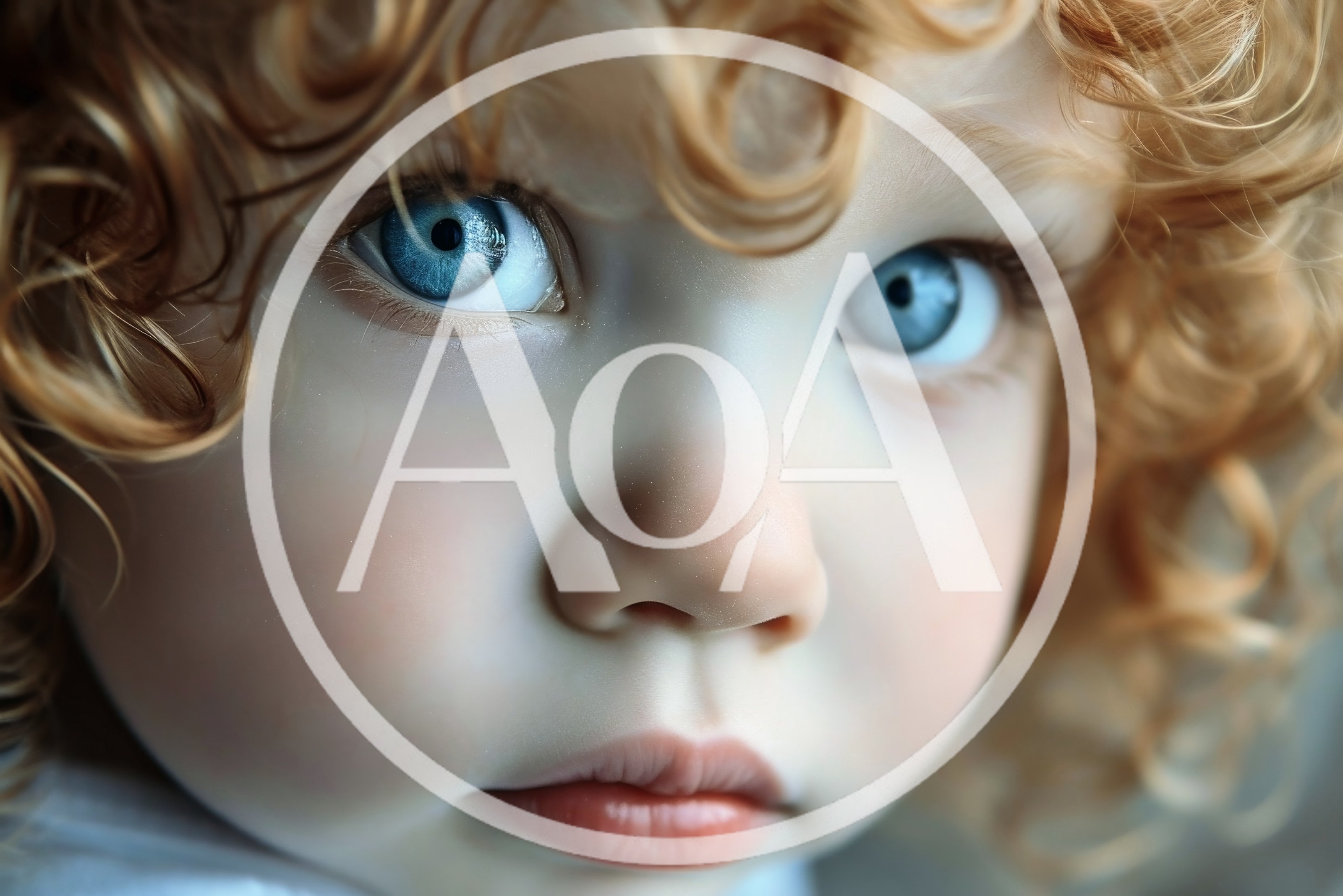 Close Up Portrait Of A Toddler With Curly Red Hair