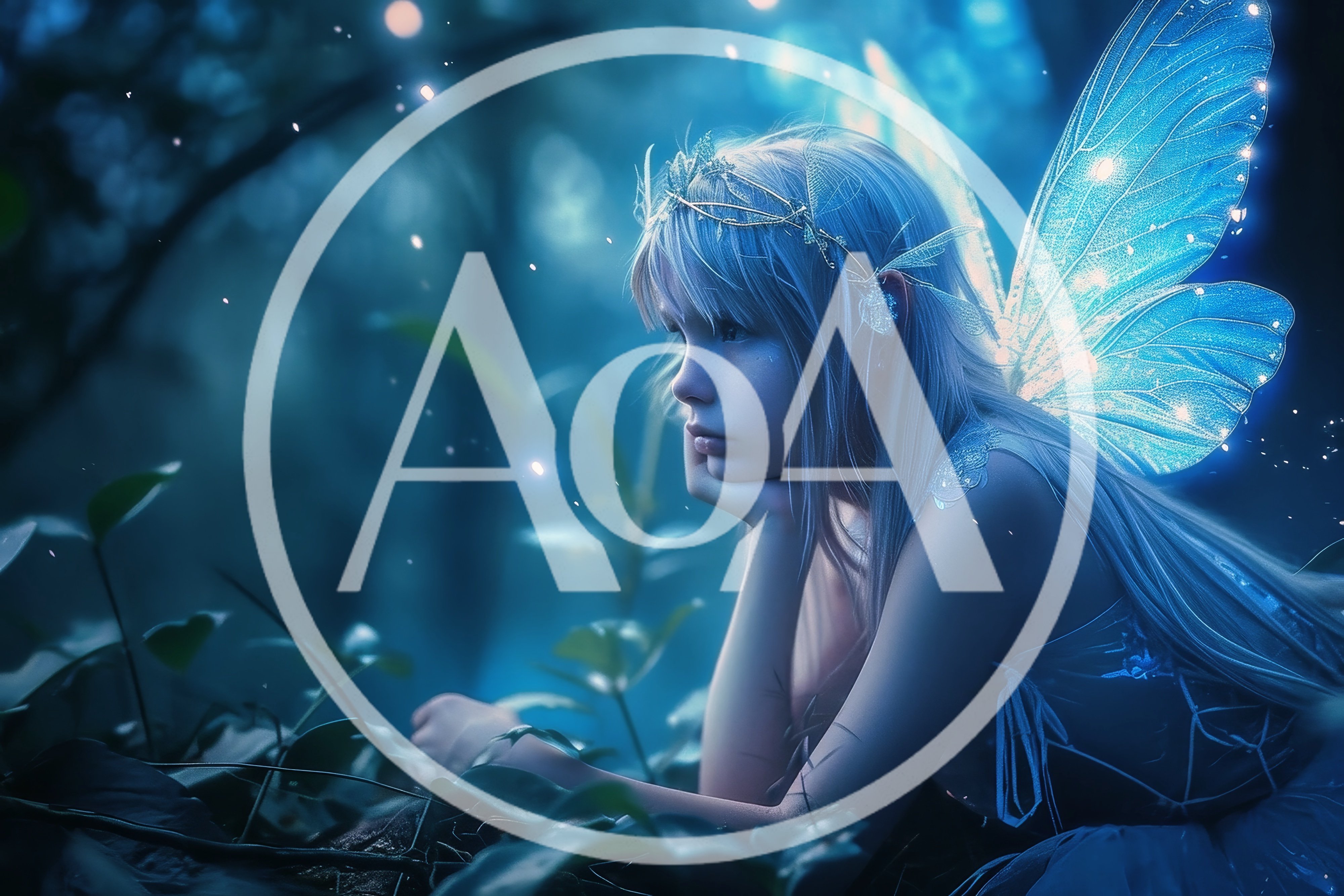 Ethereal Fairy Resting In A Magical Enchanted Forest