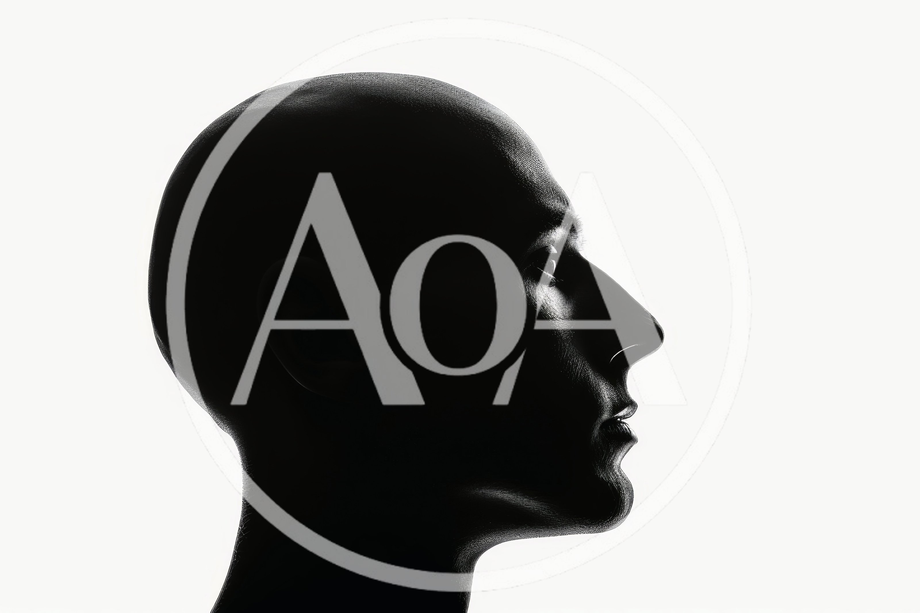 Profile Silhouette Of A Bald Man