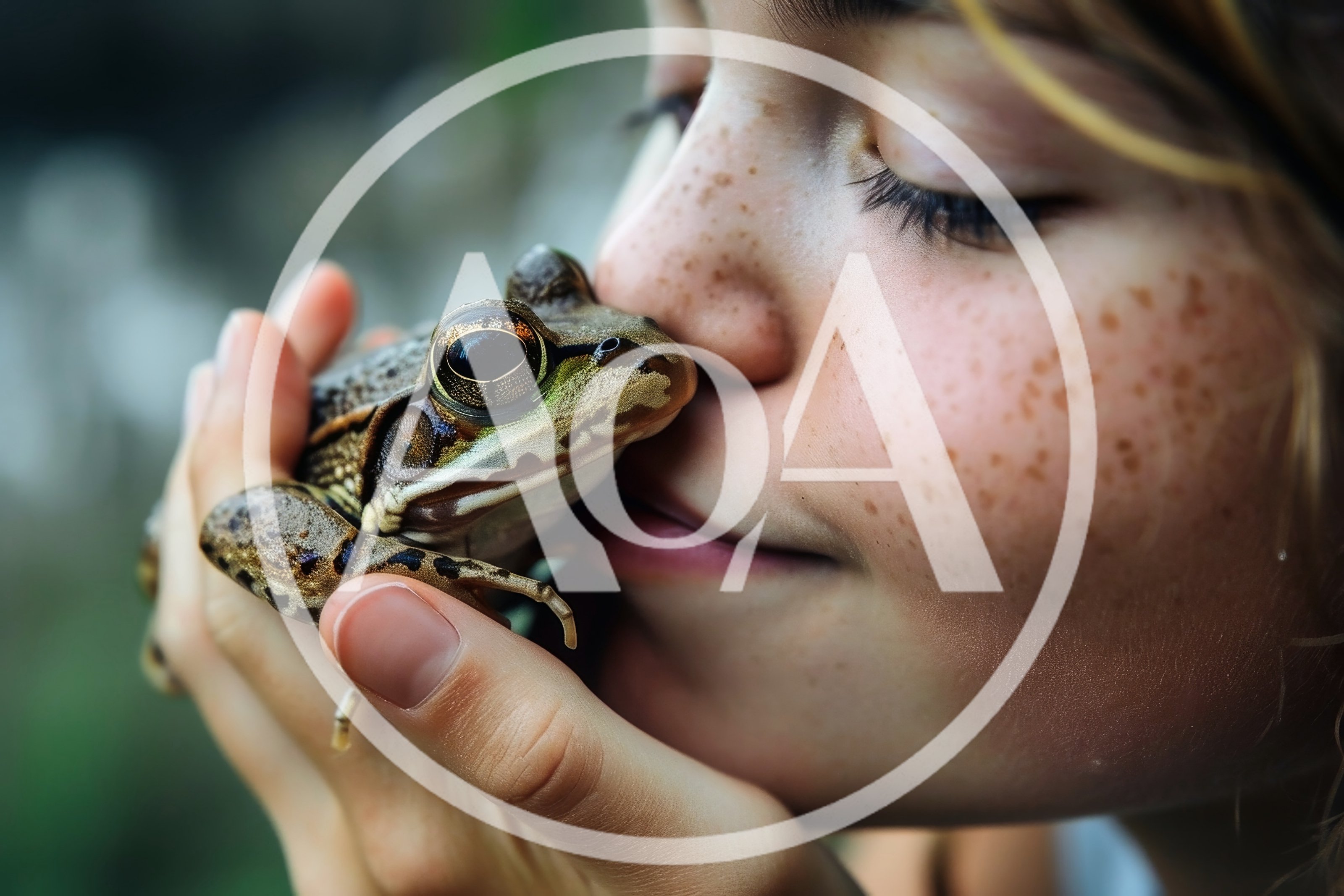 Young Girl Holding A Frog Near Her Face