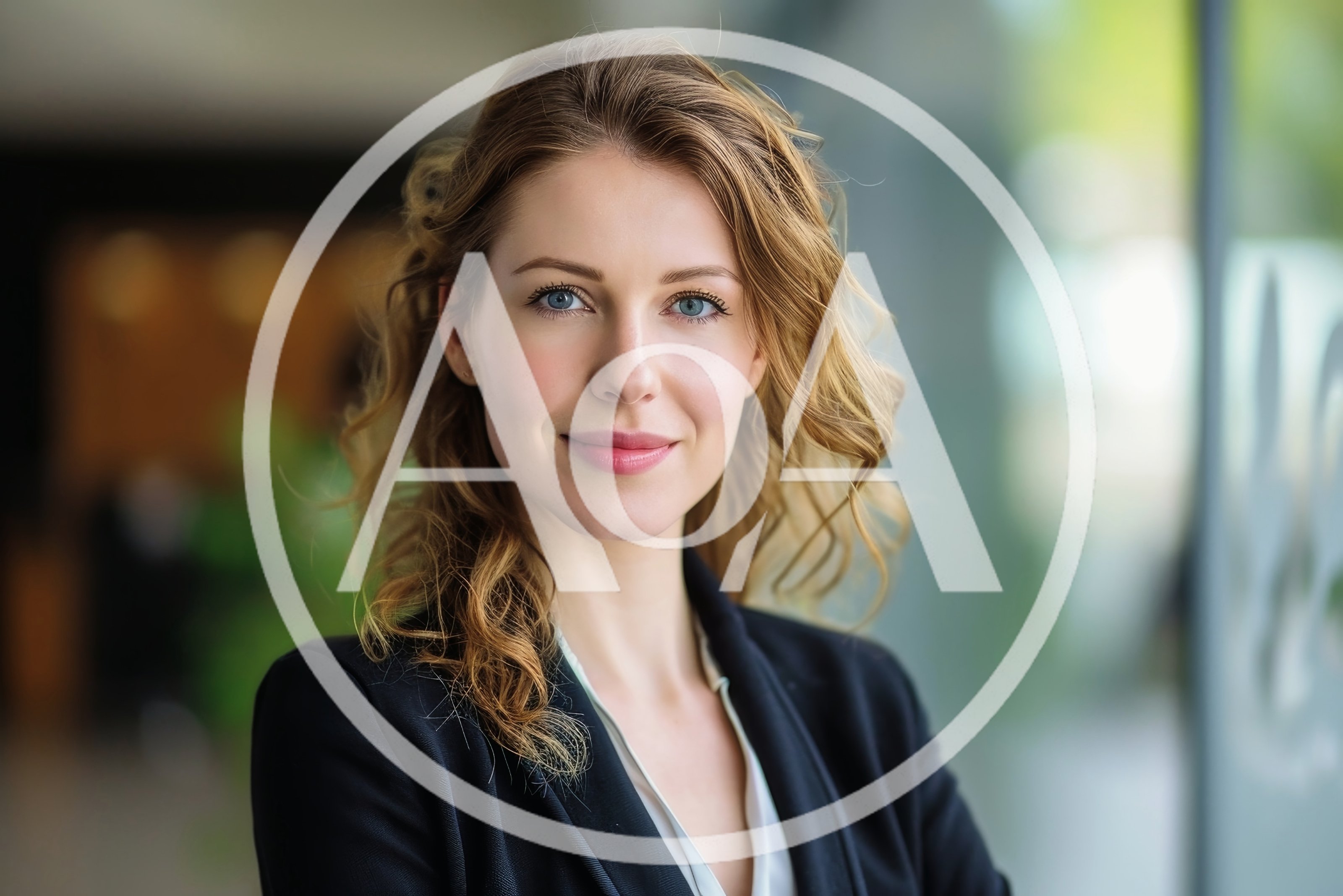 Professional Businesswoman Smiling In A Modern Office Setting