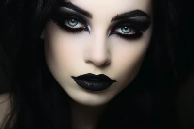 Portrait Of A Woman With Gothic Makeup