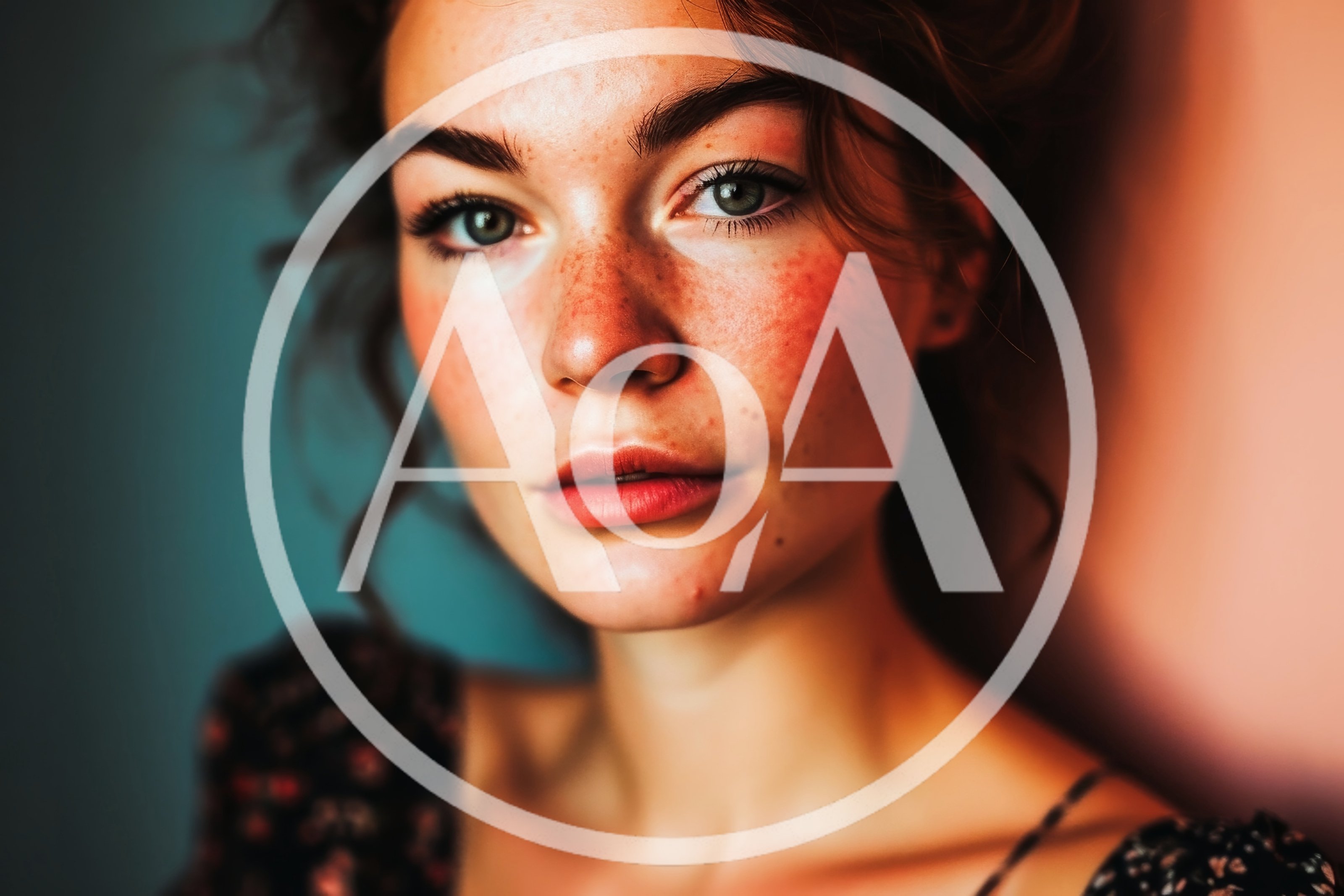 Portrait Of A Young Woman With Freckles