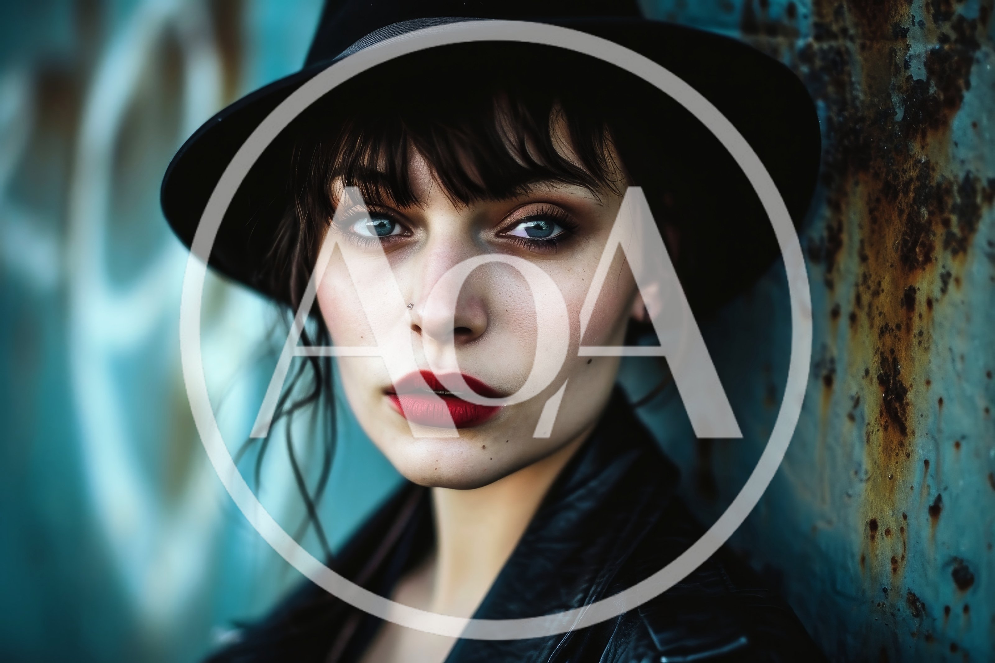 Portrait Of A Young Woman Wearing A Fedora