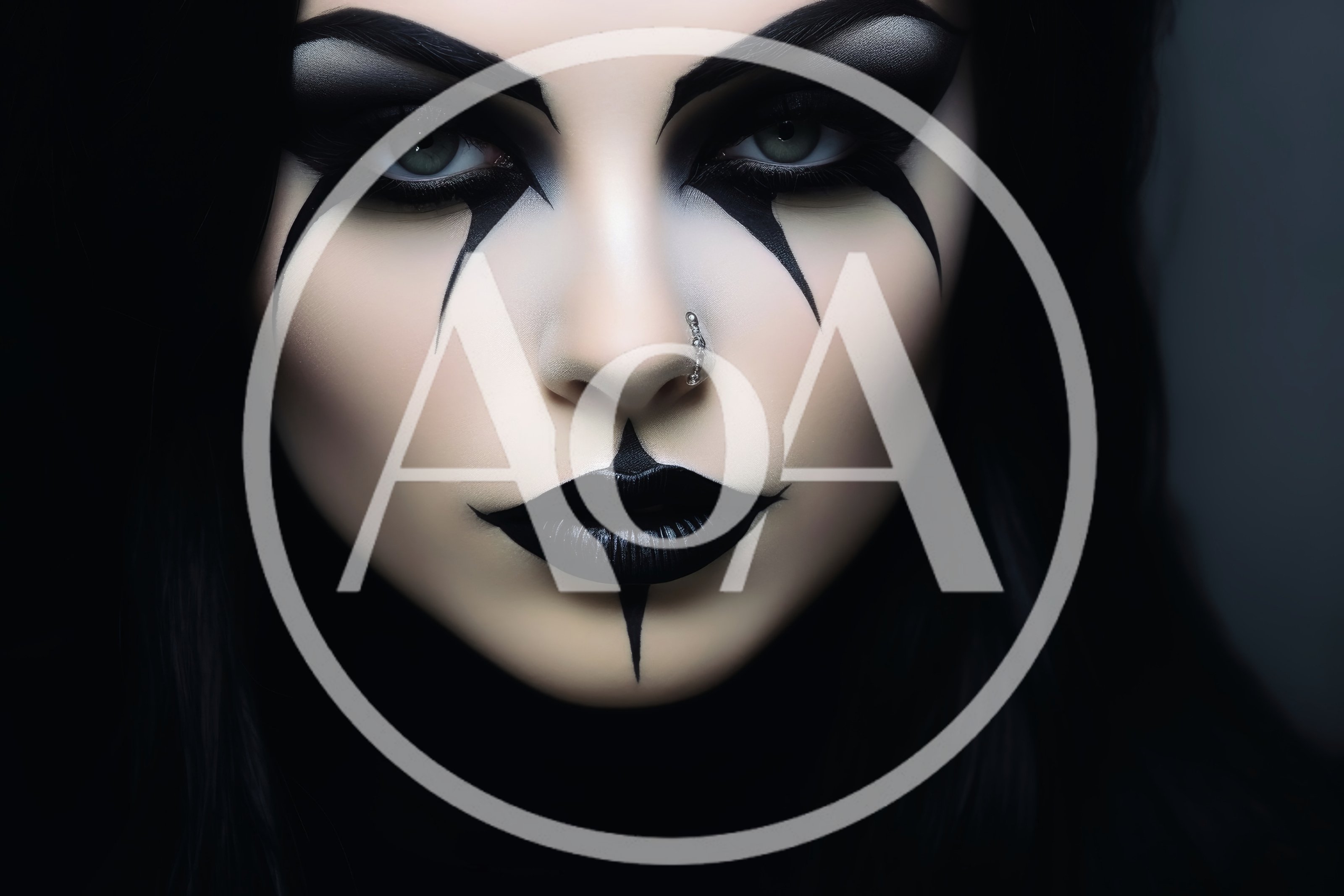 Portrait Of A Woman With Gothic Clown Makeup