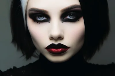 Portrait Of A Woman With Gothic Makeup