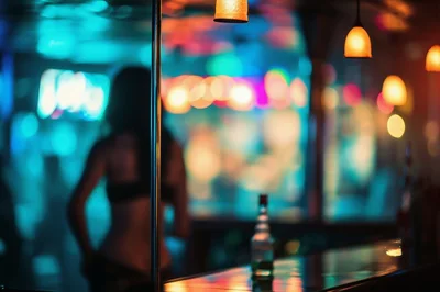 Silhouette Of A Dancer In A Nightclub