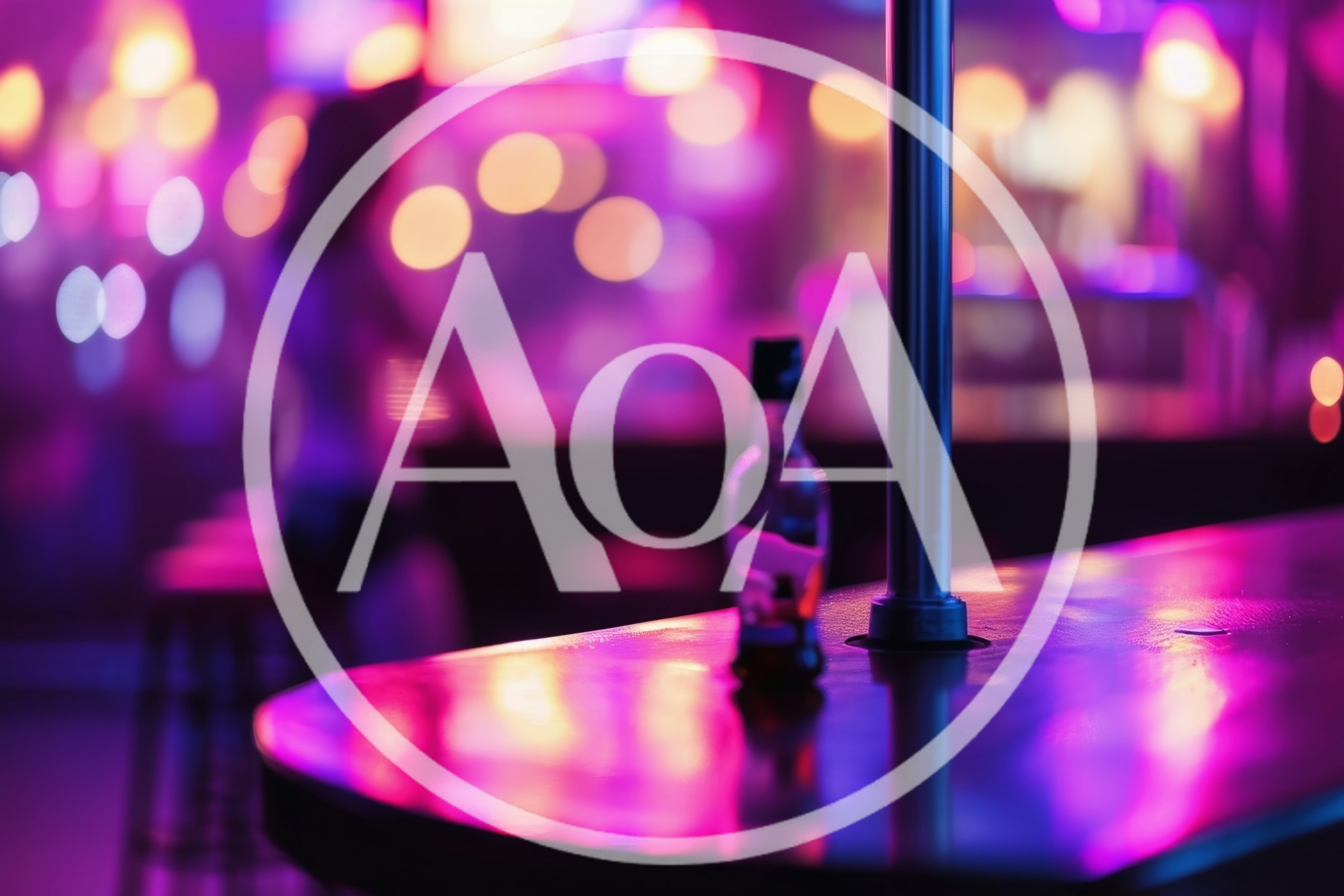 Bottle On A Bar Counter In A Nightclub