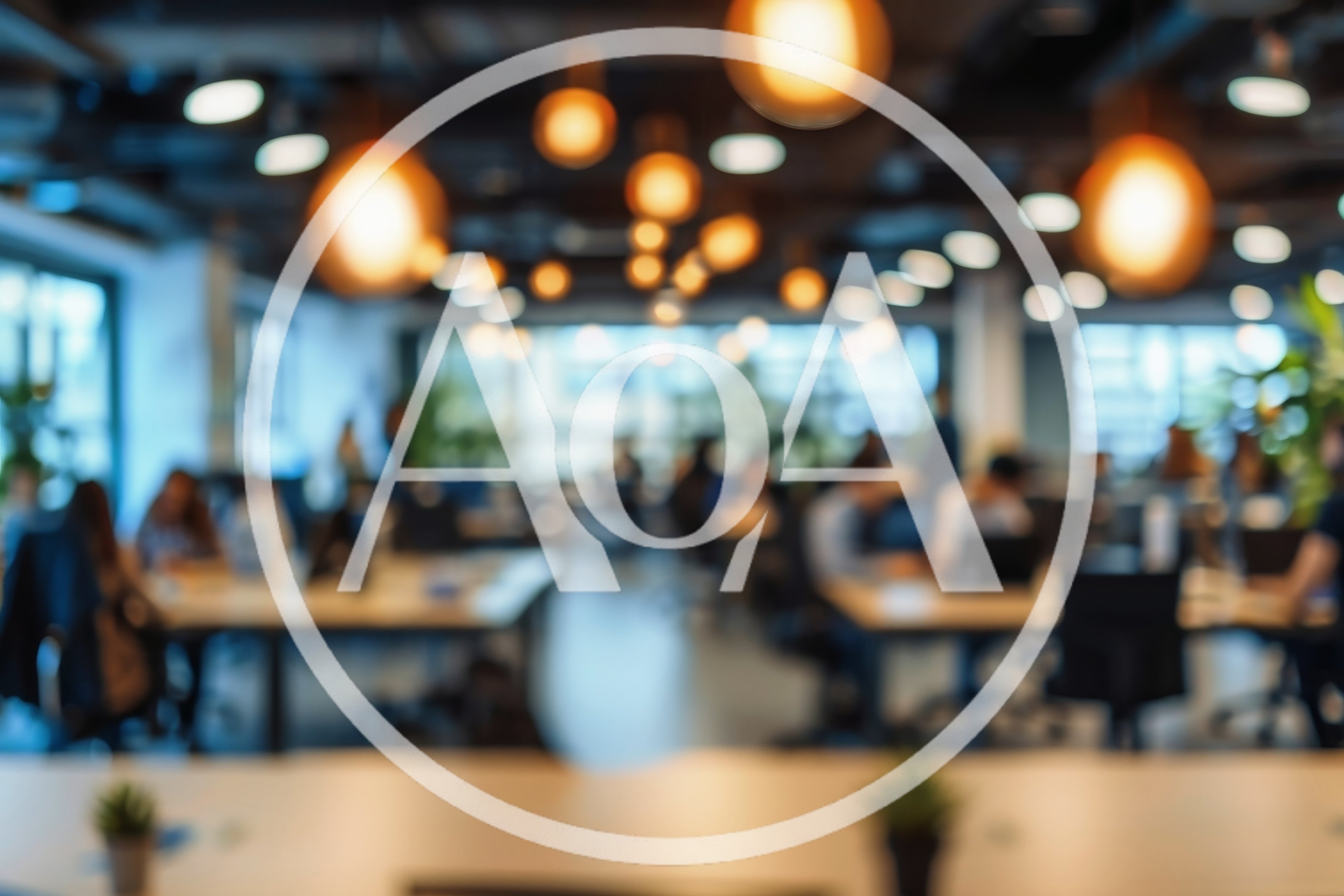 Blurred View of a Modern Open Plan Office