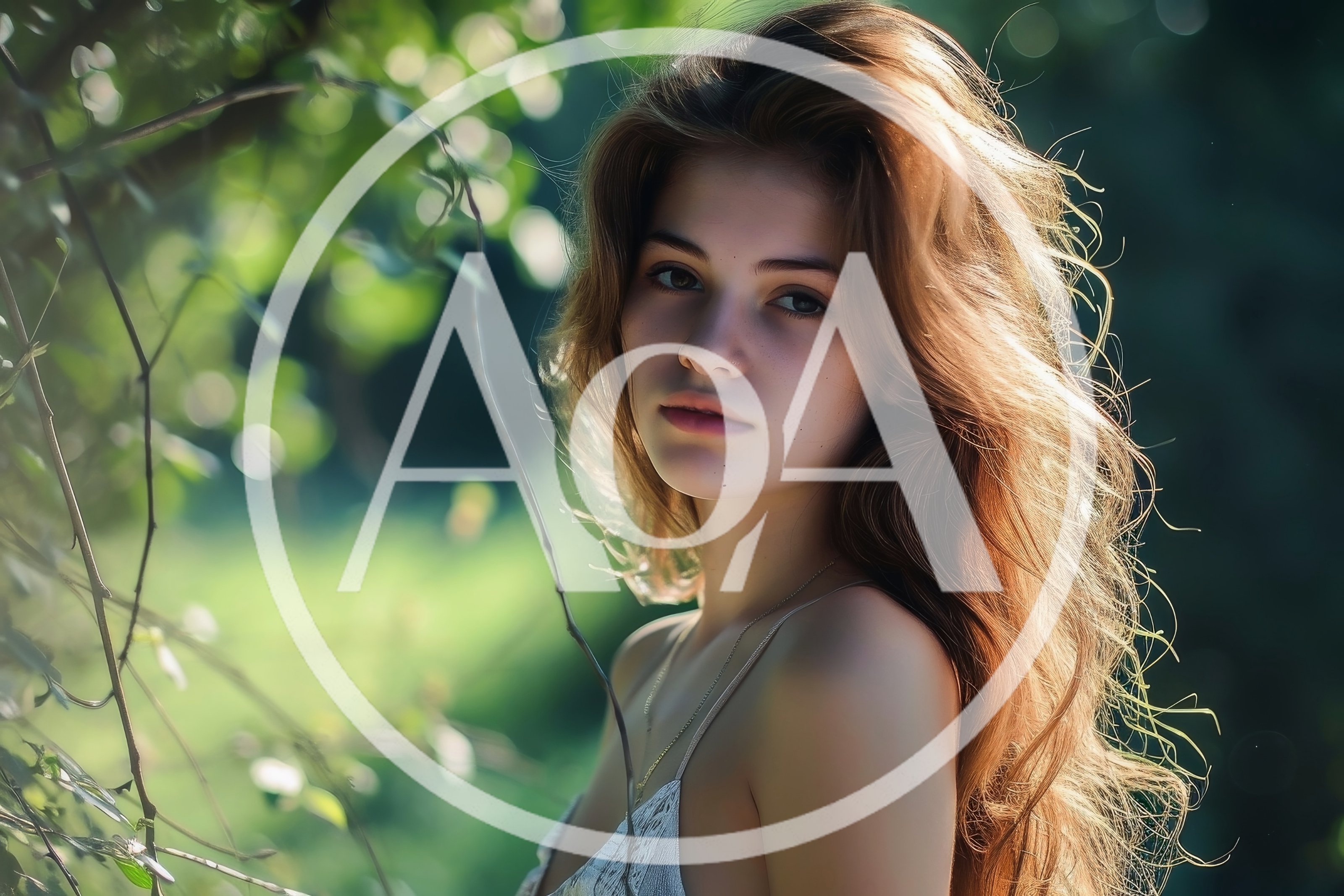 Portrait Of A Young Woman In Nature