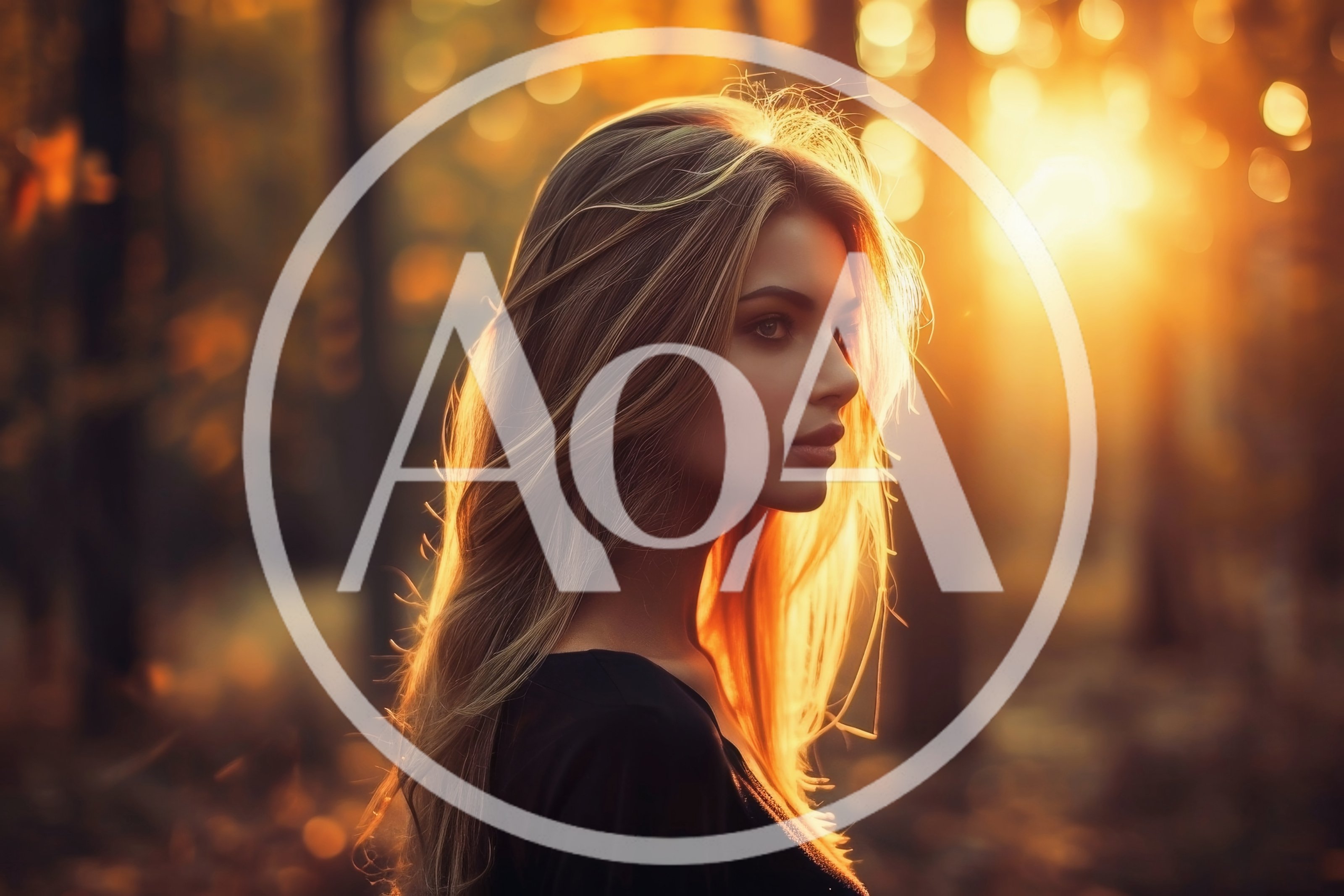 Portrait Of A Young Woman In Golden Hour Sunlight
