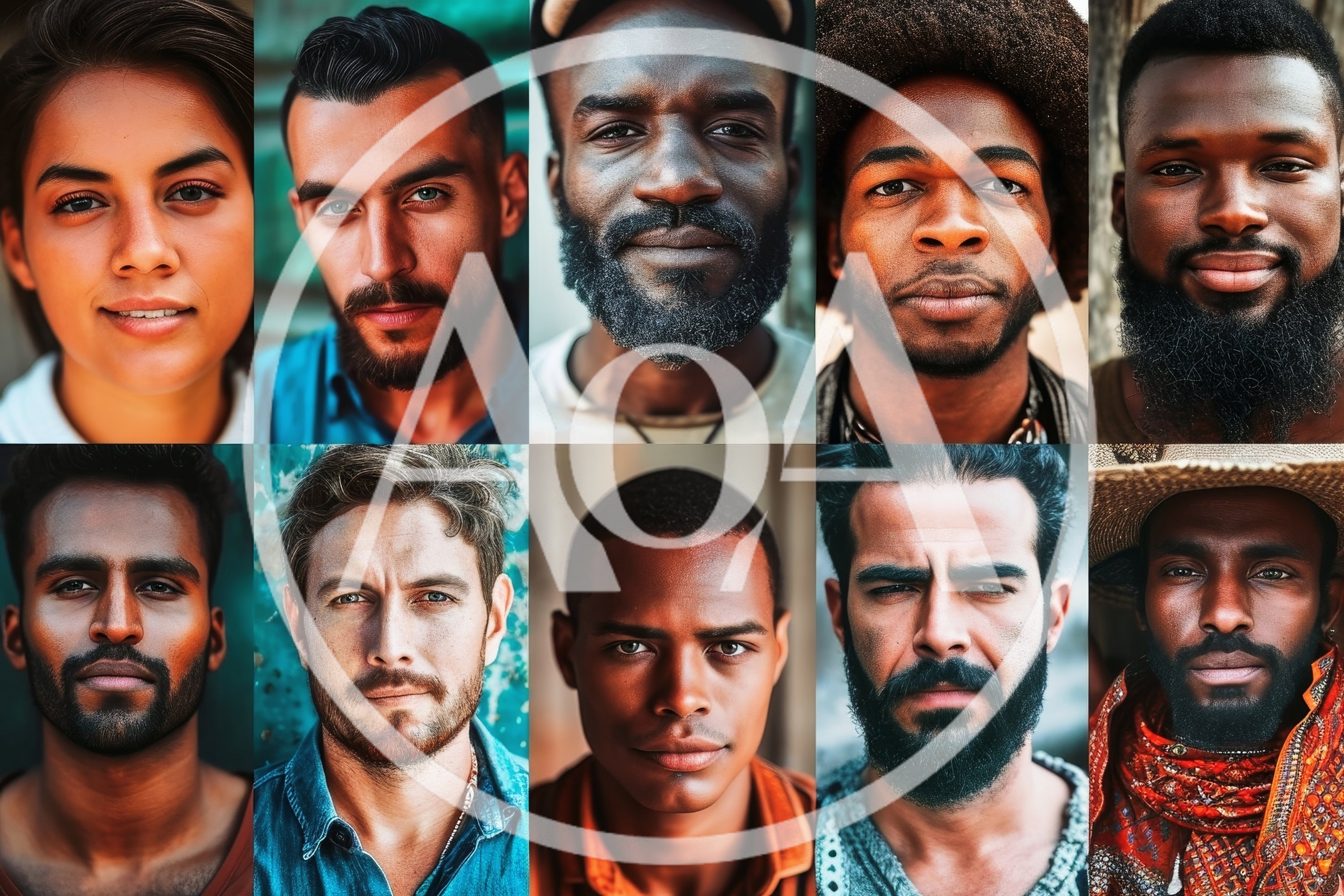 Diverse Portraits Of Men And Women From Various Cultures