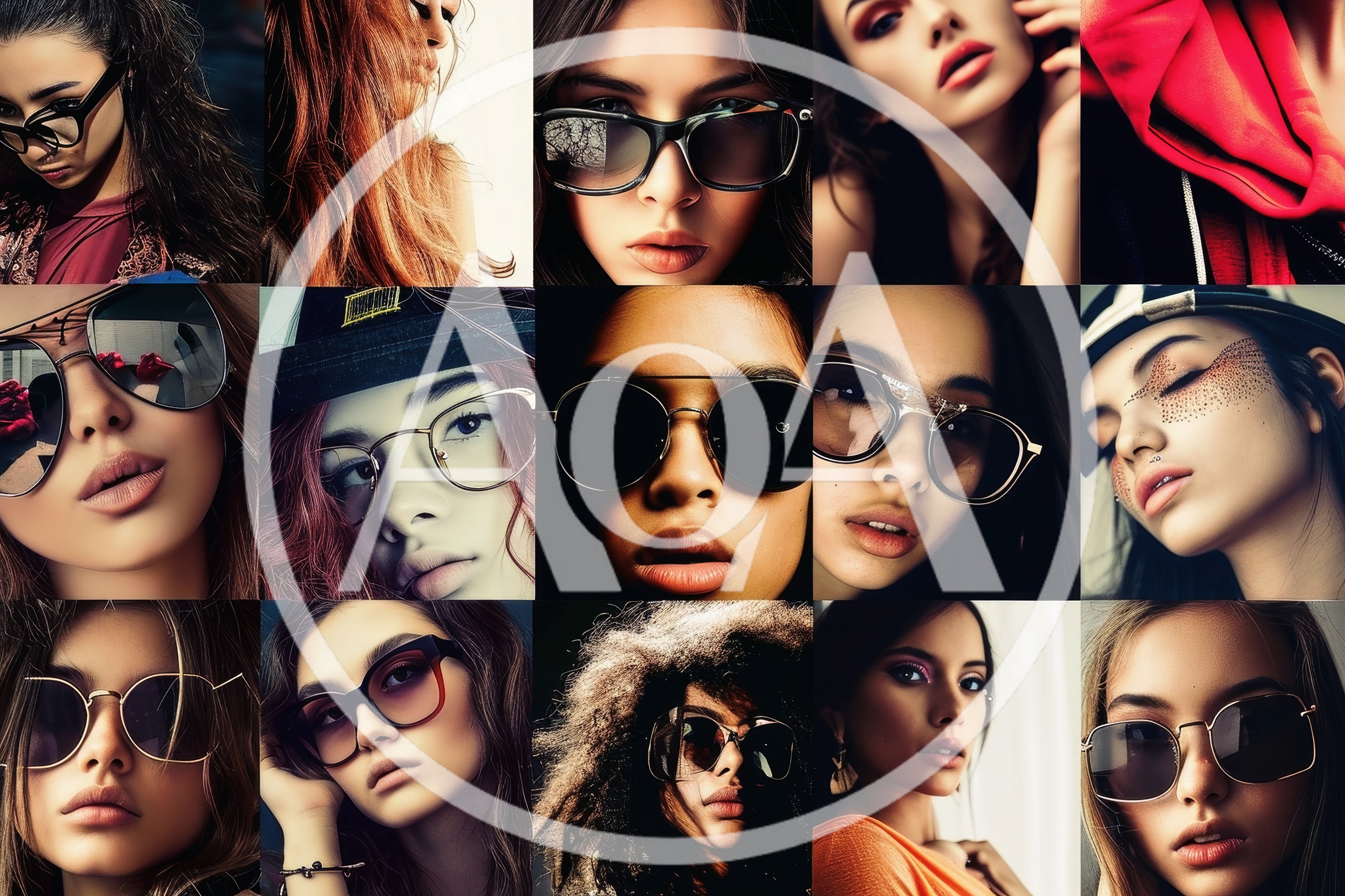 Collage Of Diverse Women Wearing Stylish Sunglasses