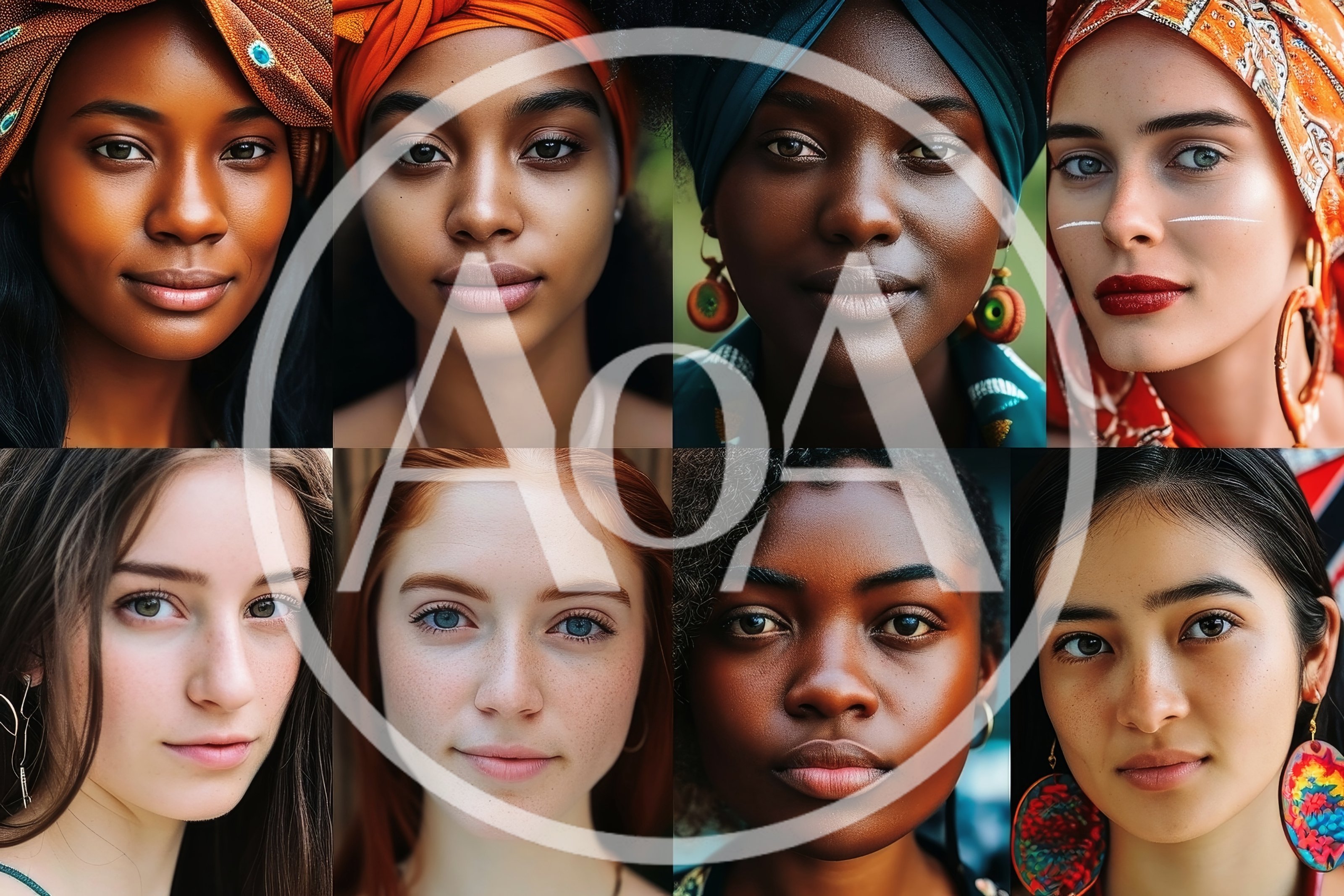 Diverse Portraits Of Women From Various Global Cultures