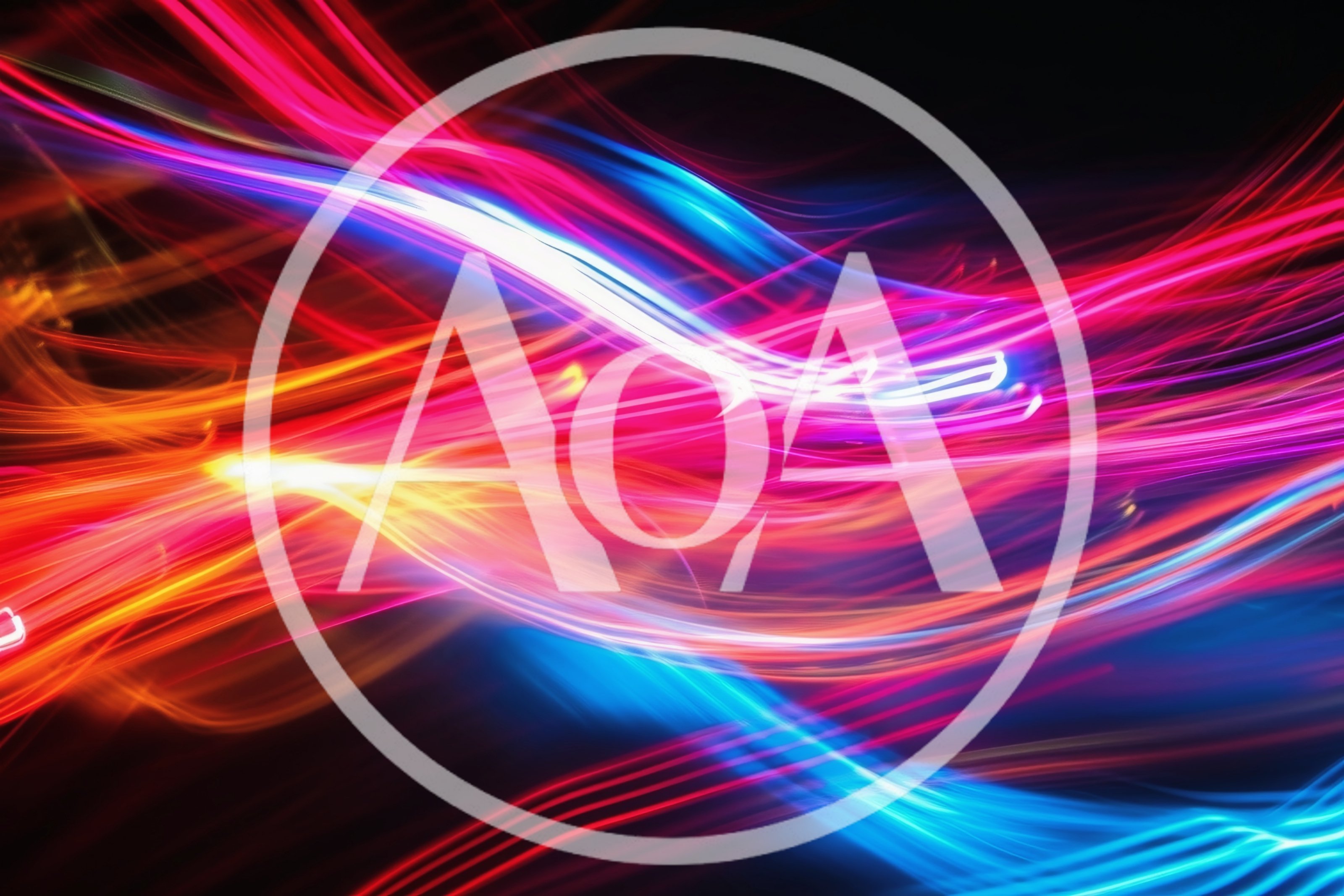 Abstract Light Trails With Vibrant Neon Colors