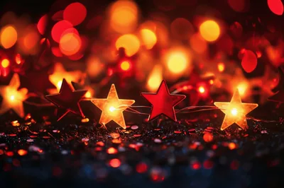 Glowing Star Shaped Christmas String Lights