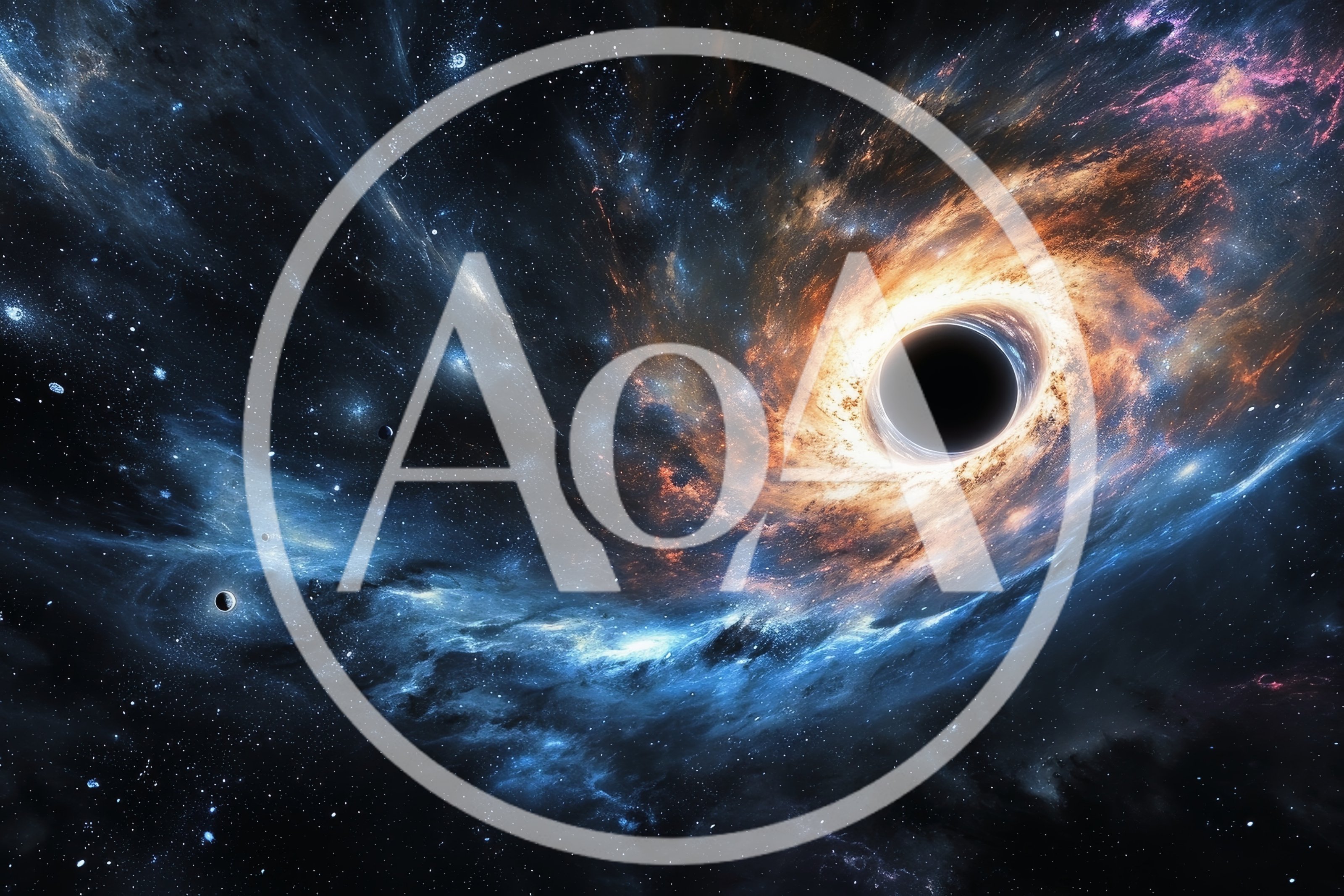Supermassive Black Hole With Accretion Disk In Deep Space