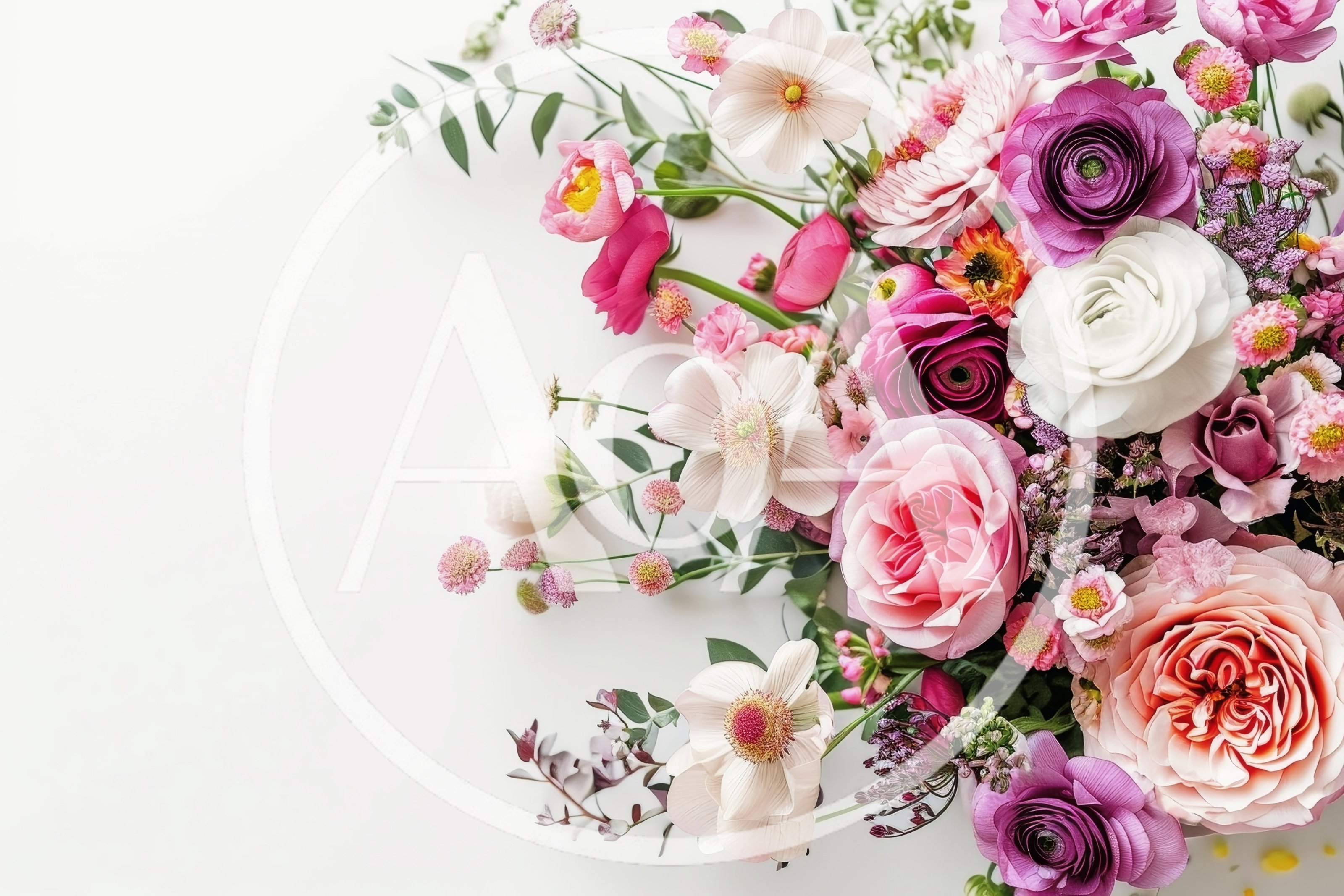 Elegant Floral Arrangement With Pink And White Flowers
