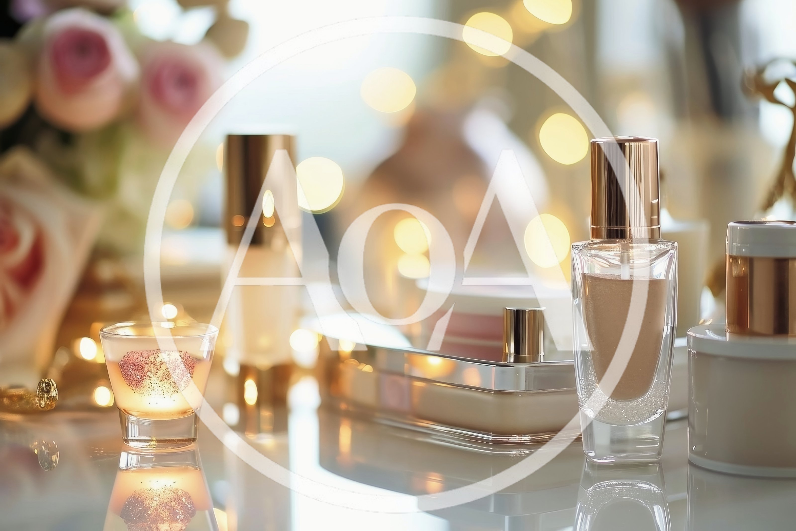 Luxury Cosmetic Products On A Vanity Table